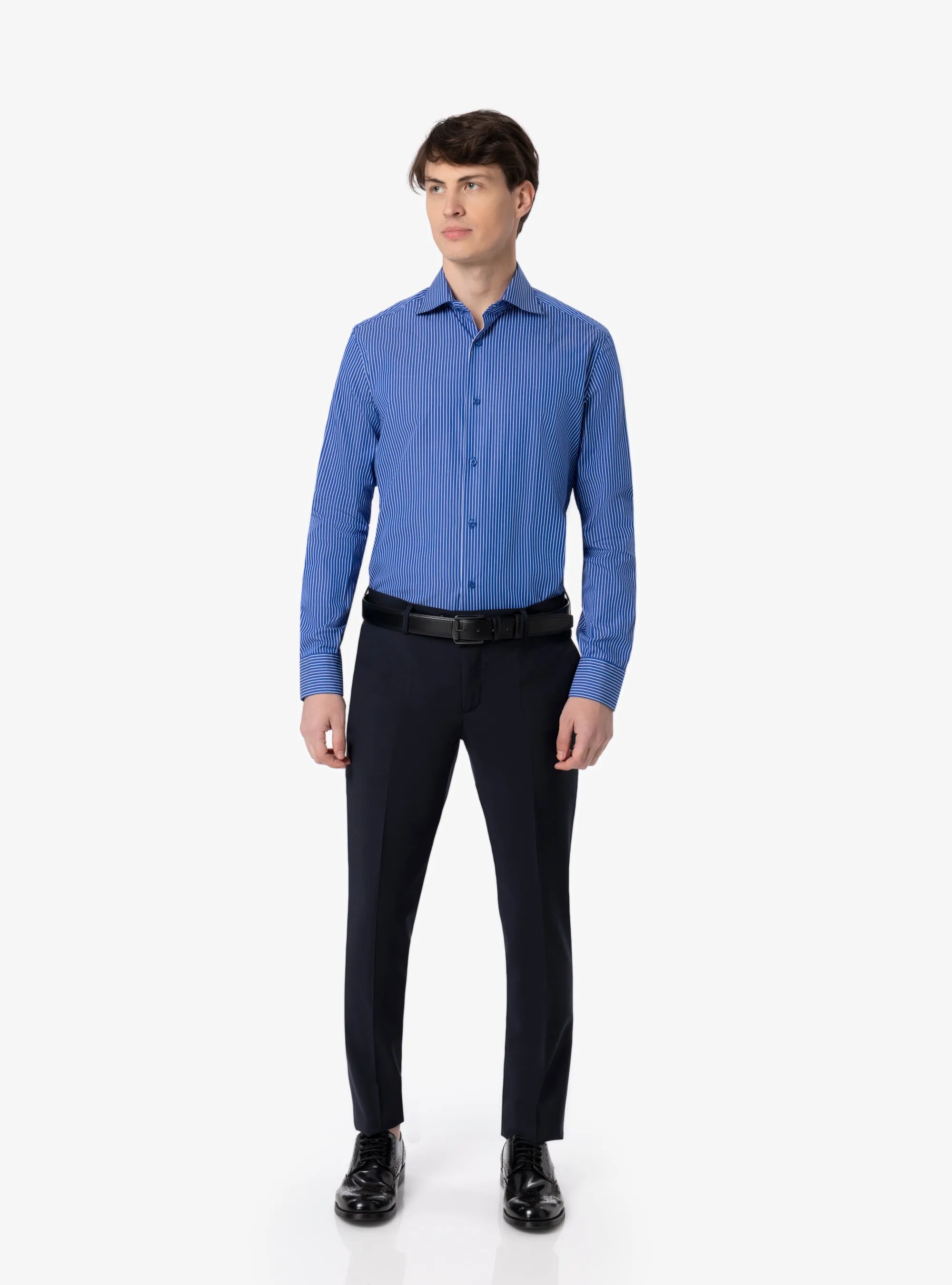 Camicia Regular collo francese in cotone - Pura Eleganza