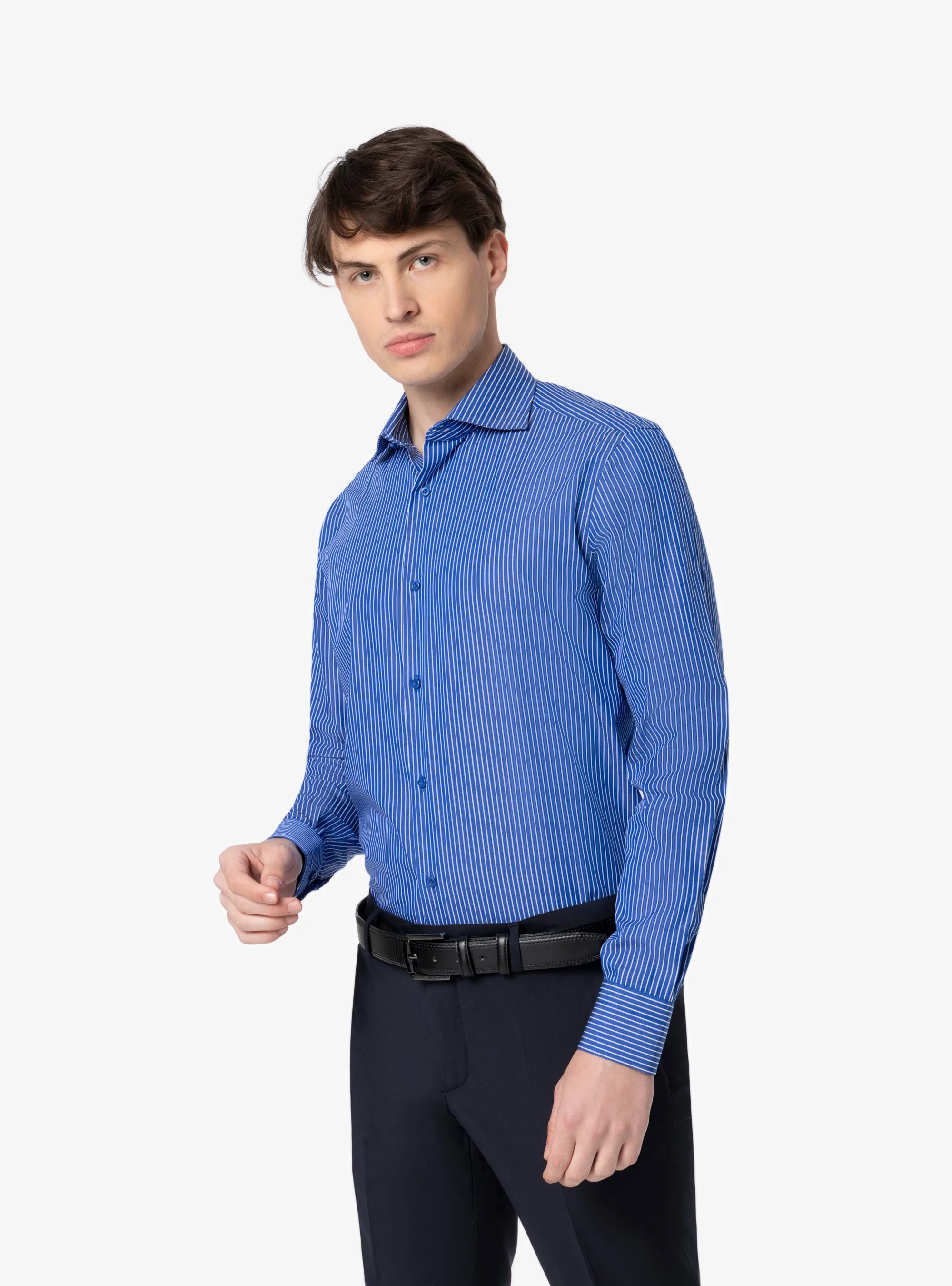 Camicia Regular collo francese in cotone - Pura Eleganza