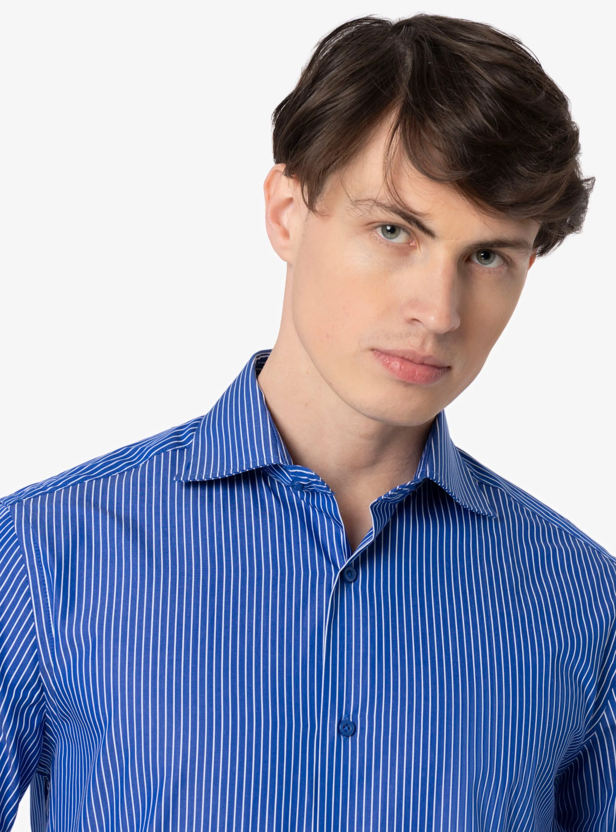 Camicia Regular collo francese in cotone - Pura Eleganza