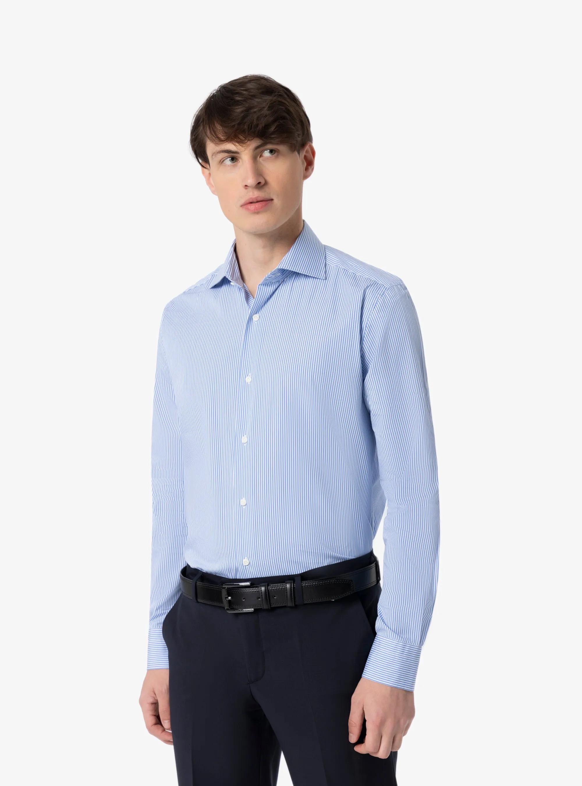 Camicia Regular collo francese in cotone - Pura Eleganza