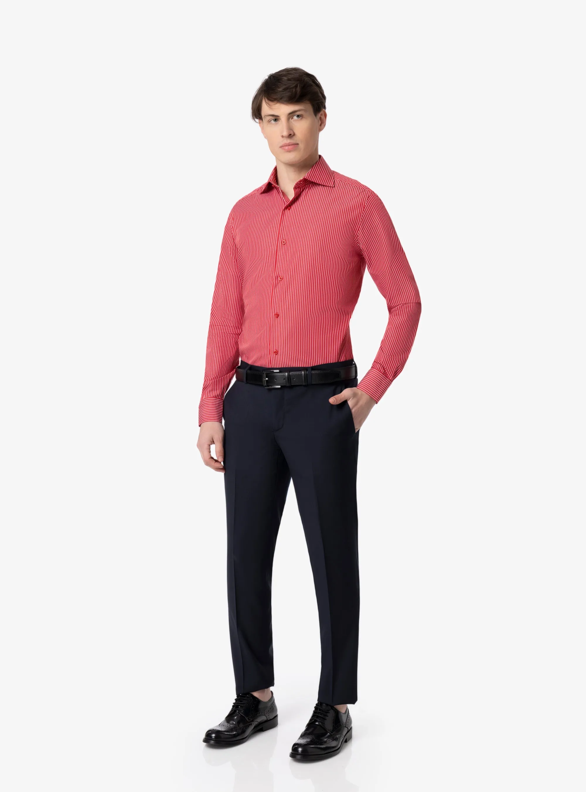 Camicia Regular collo francese in cotone - Pura Eleganza