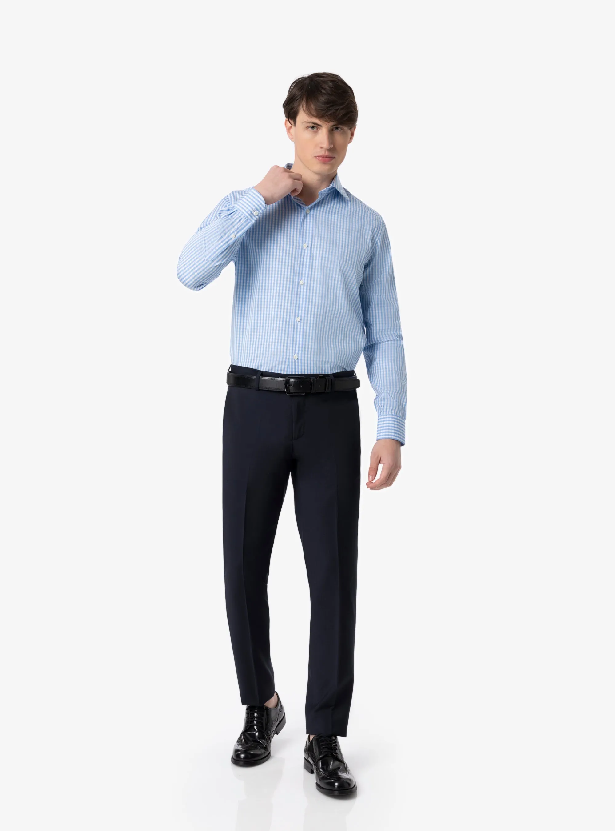 Camicia Regular collo francese in cotone - Pura Eleganza