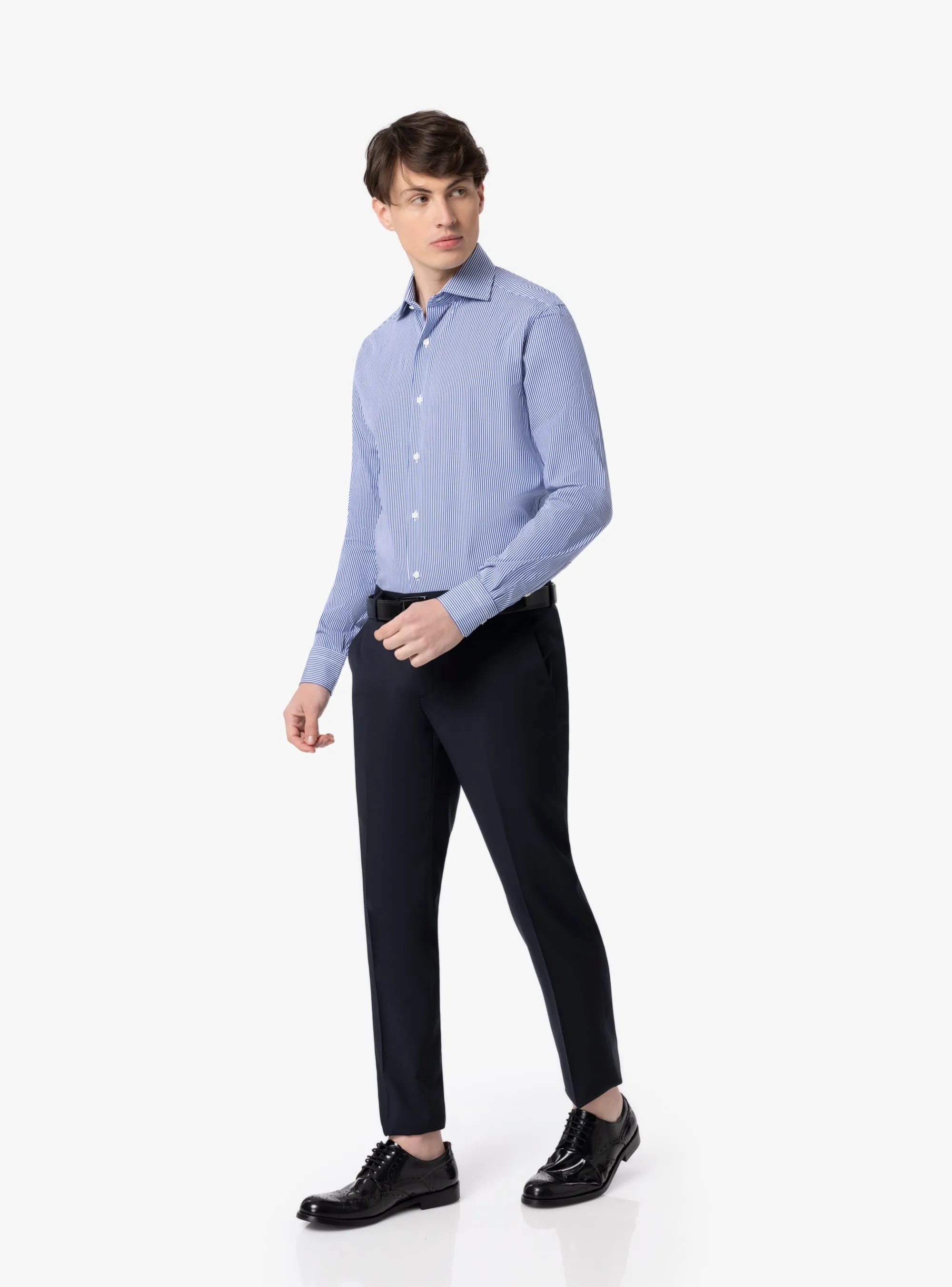 Camicia Regular collo francese in cotone - Pura Eleganza