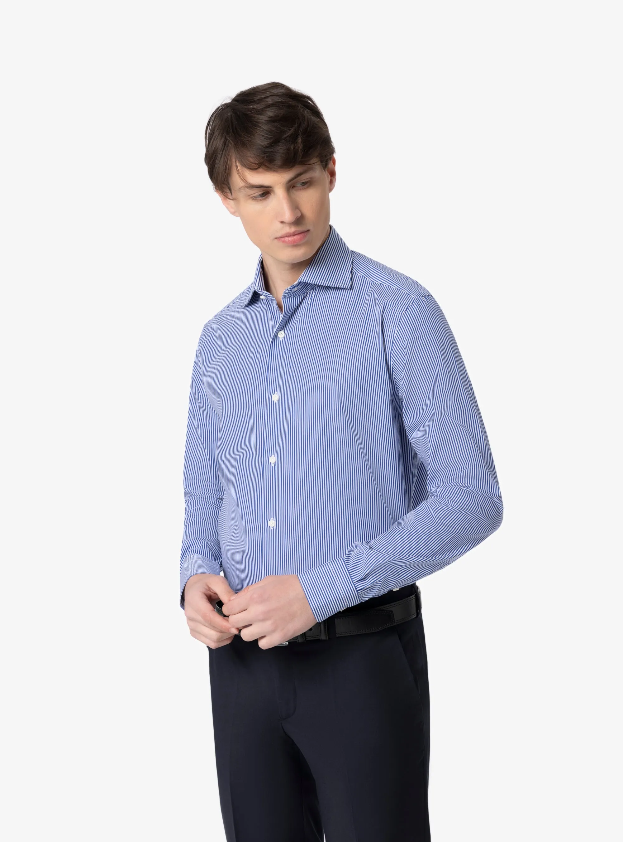 Camicia Regular collo francese in cotone - Pura Eleganza