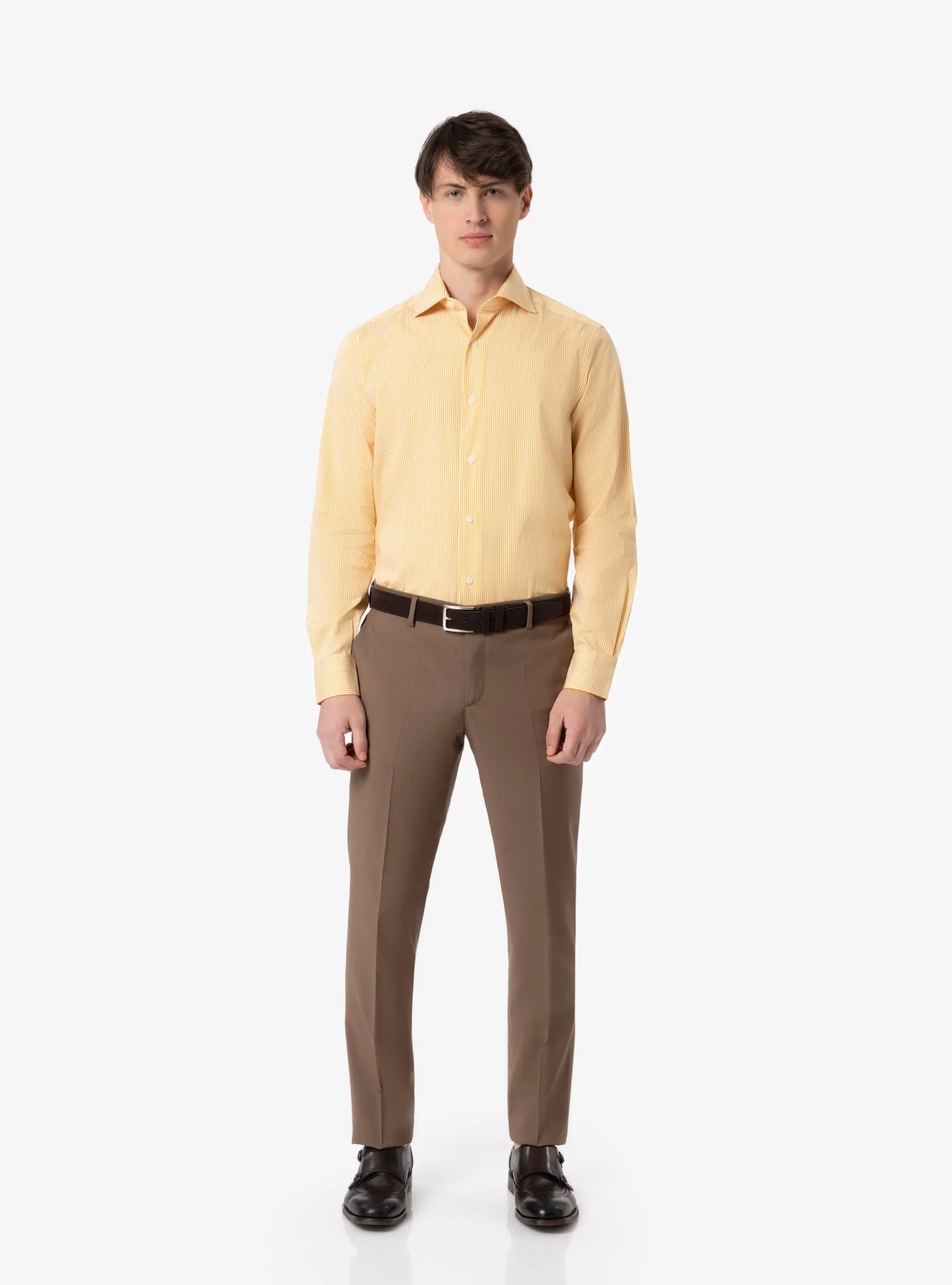 Camicia Regular collo francese in cotone - Pura Eleganza