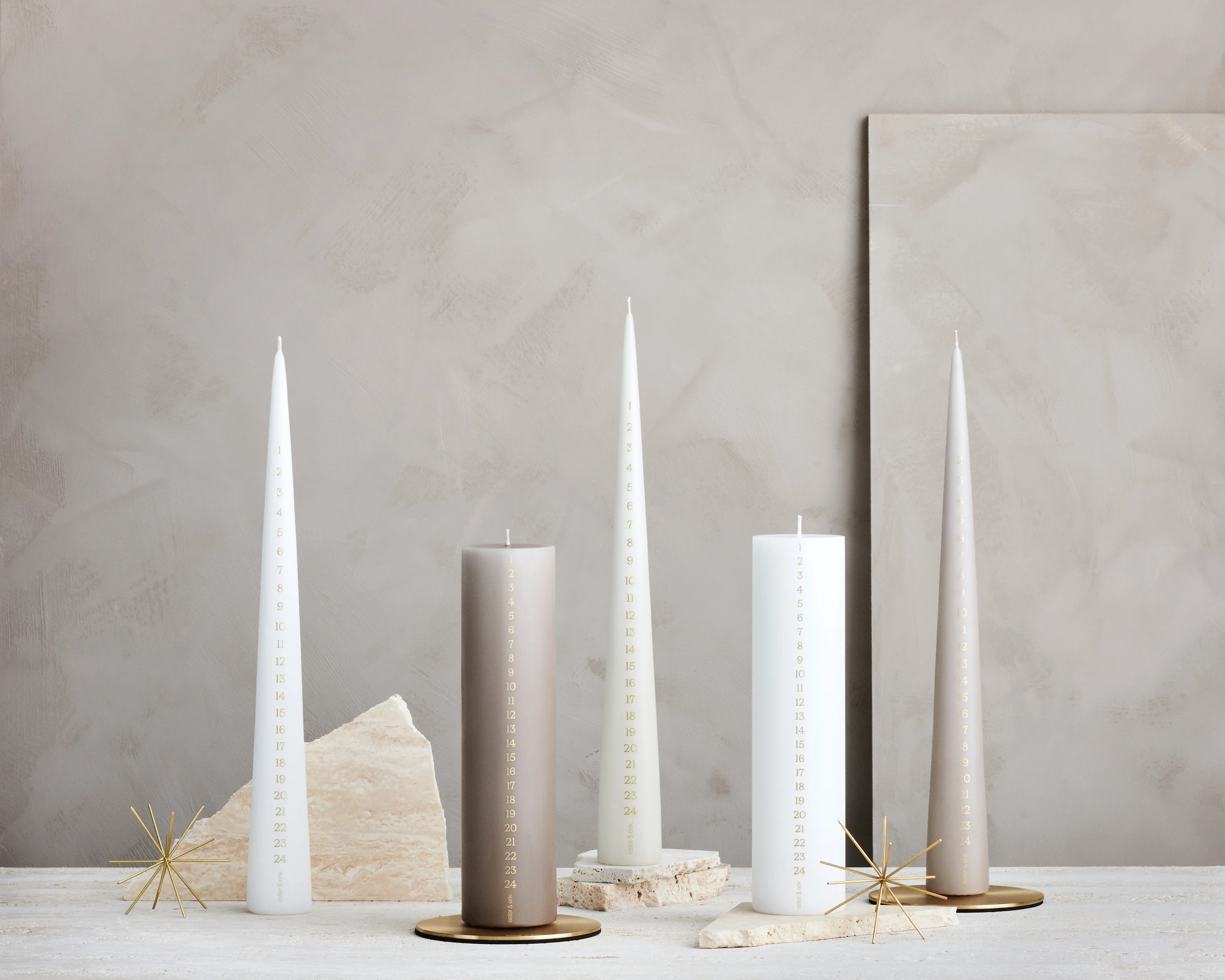 Candela dell'Avvento ester & erik 37 cm.jo{font-size:18px}22 linen grey
