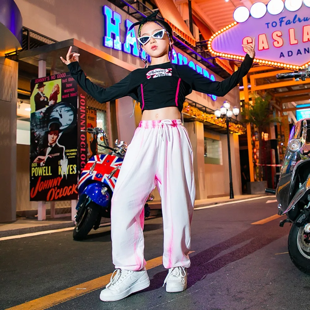 Capodanno Ragazze Abbigliamento per danza jazz Passerella alla moda Abiti per spettacoli Moda per ragazze Danza Hip-hop per bamb