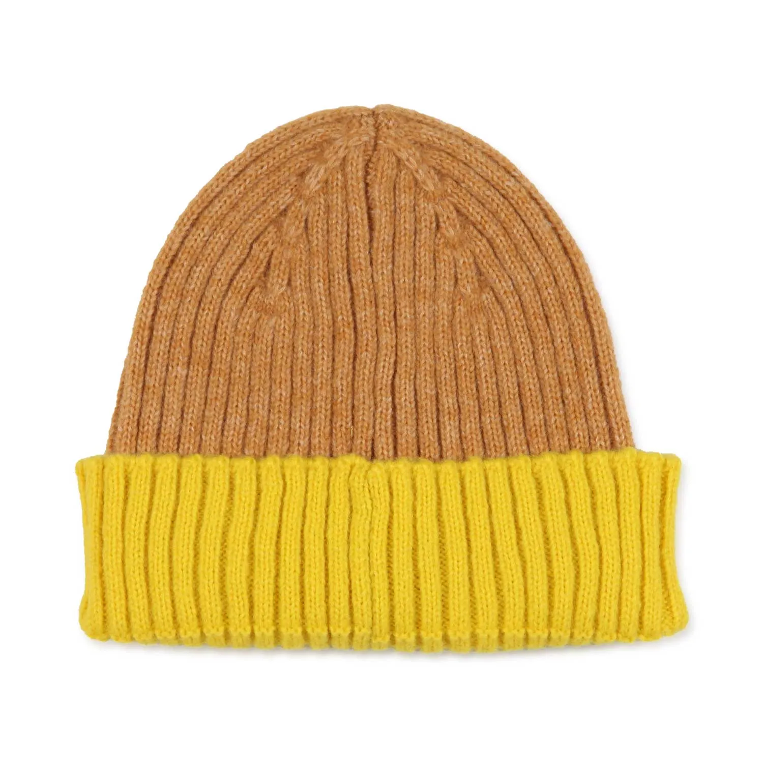 Cappello Ocra E Senape A Coste Teenager