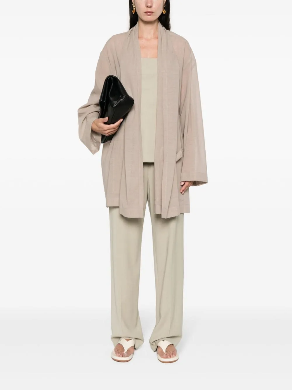 Cappotto aperto in beige - donna