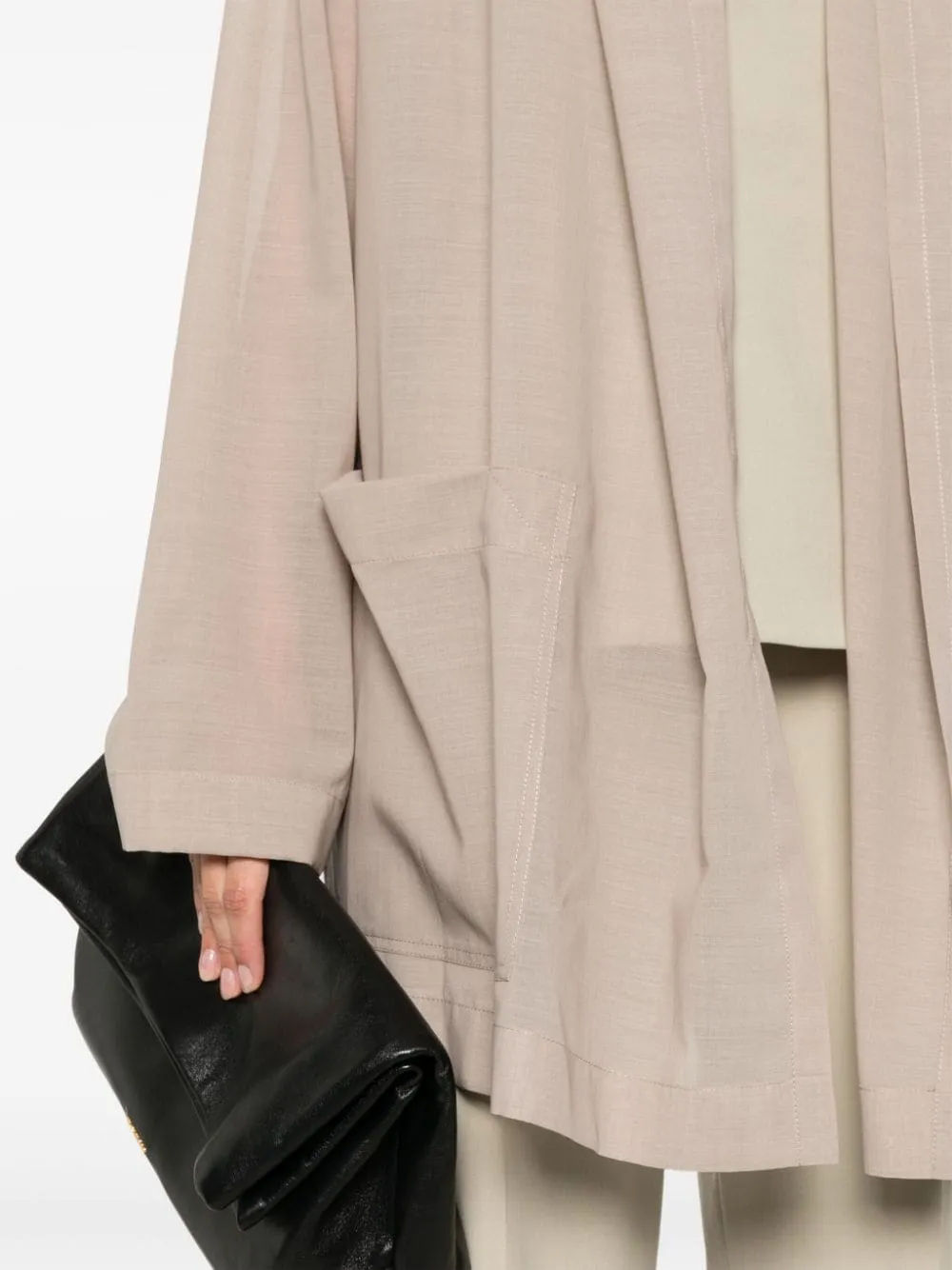 Cappotto aperto in beige - donna
