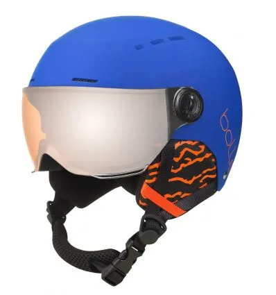 Casco da sci per bambini con visiera Bollé Quiz Visor (blu reale opaco - cat2)