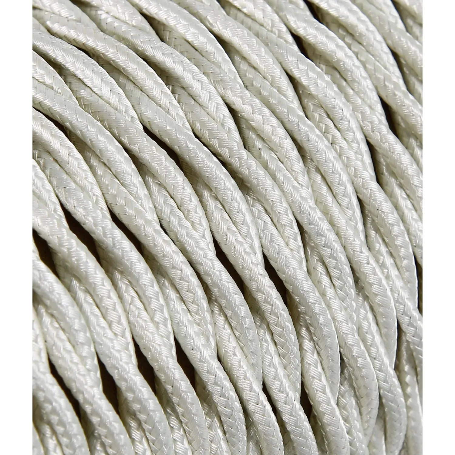 Cavo tessile trecciato 2 x 0,75 mm² avorio 3 m