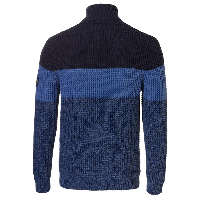 Chris Cayne - Maglia con zip a righe Blu