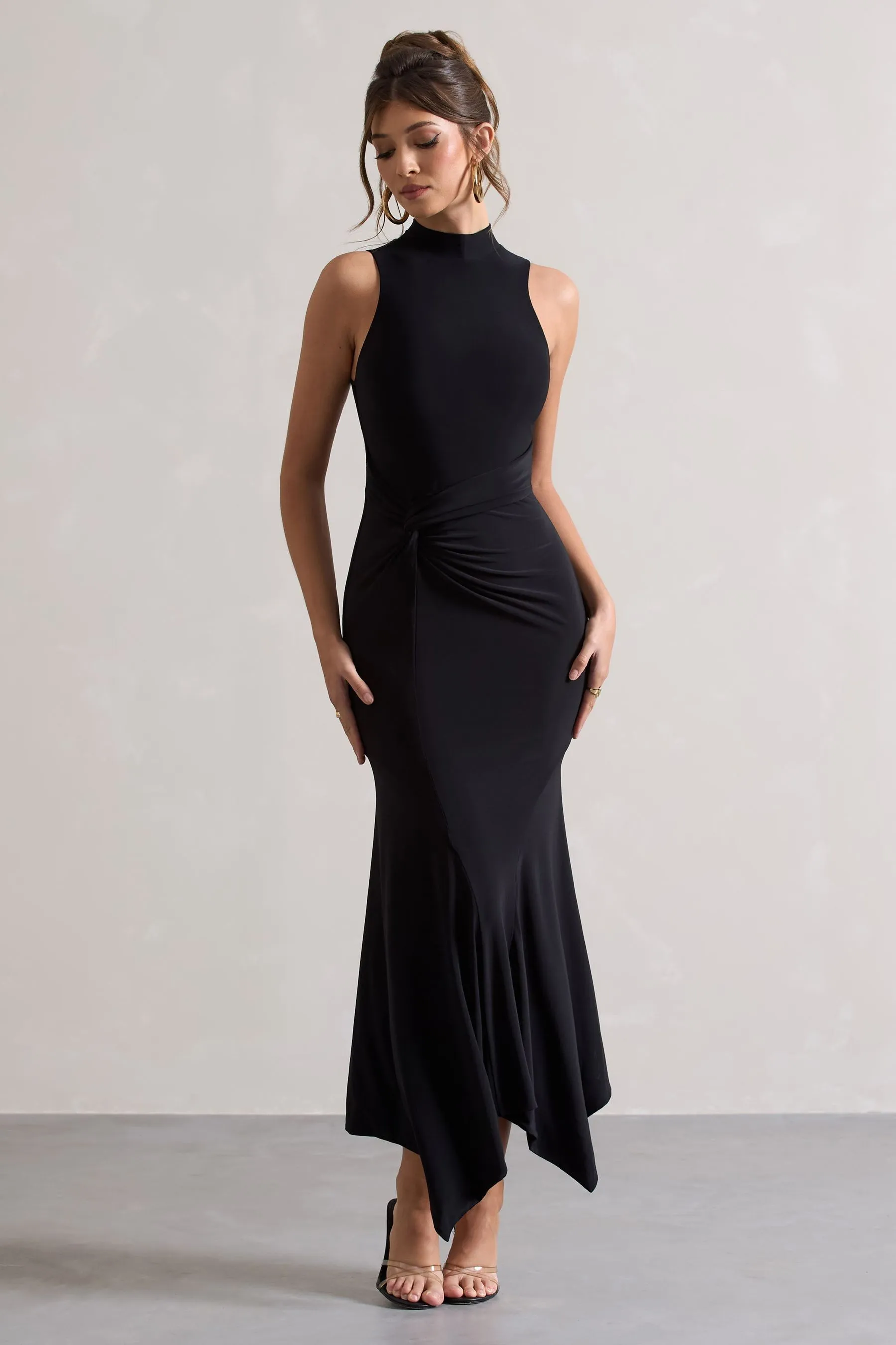 Club L London - Brionna - Abito maxi ritorto sul davanti
