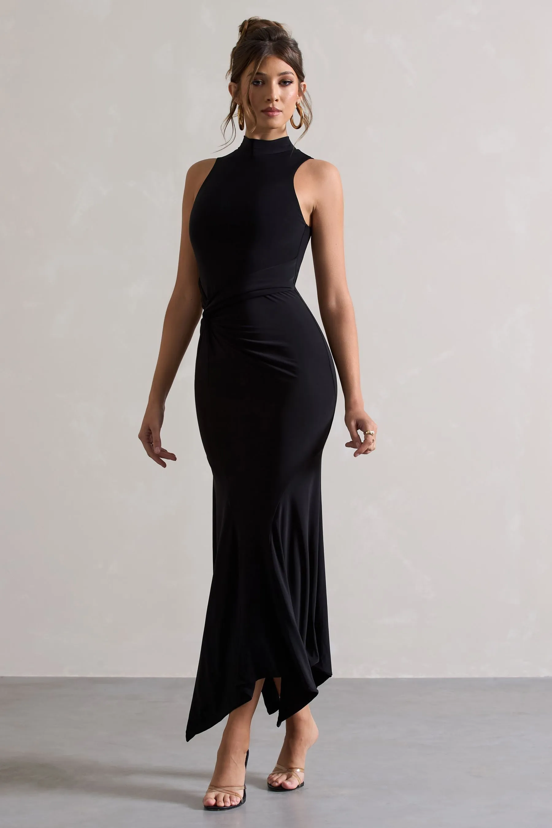 Club L London - Brionna - Abito maxi ritorto sul davanti