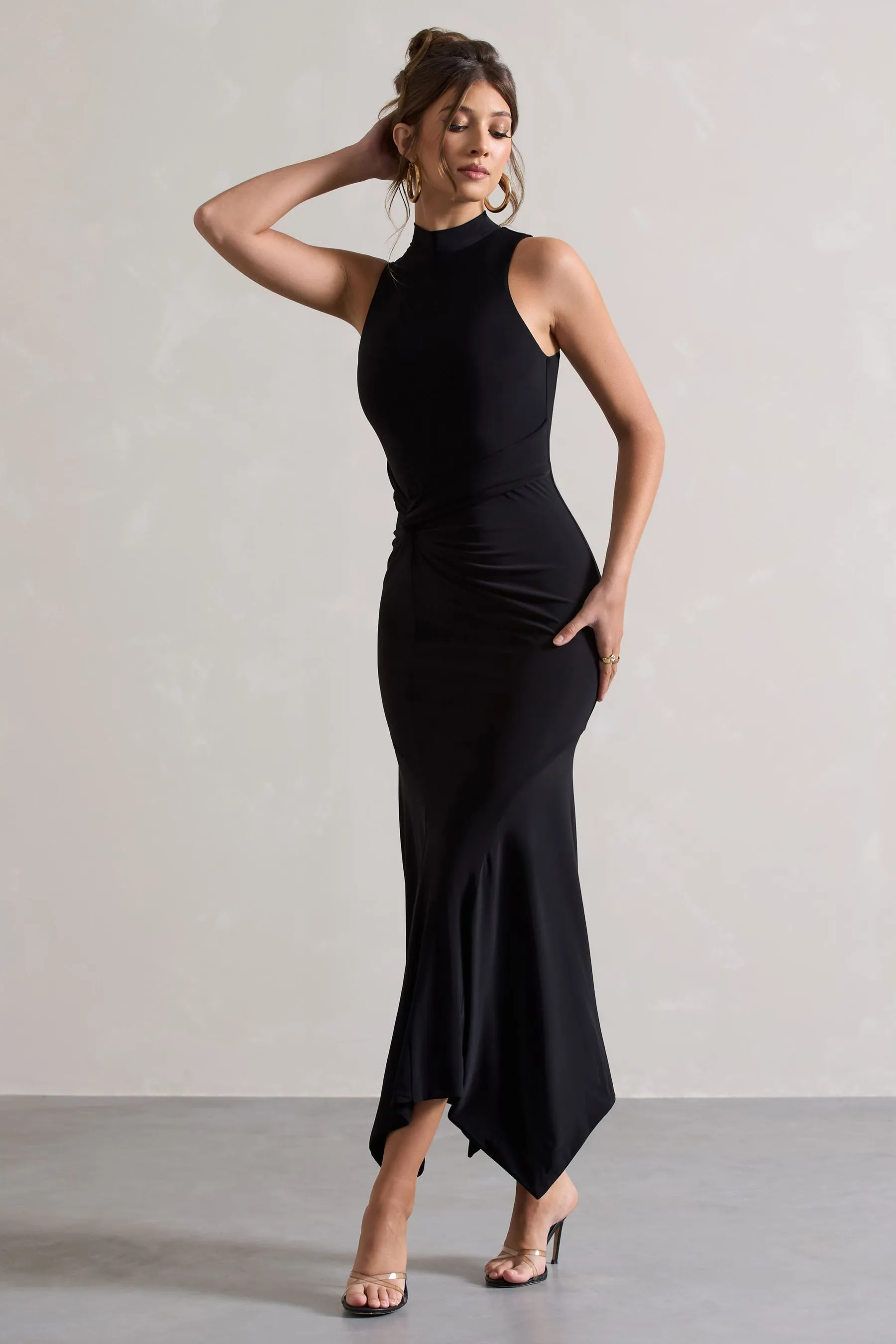 Club L London - Brionna - Abito maxi ritorto sul davanti