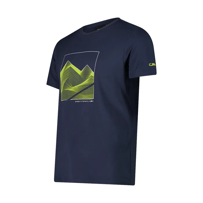 CMP Maglietta girocollo tecnica Uomo B.BLUE-LIME 39T7567 01NR