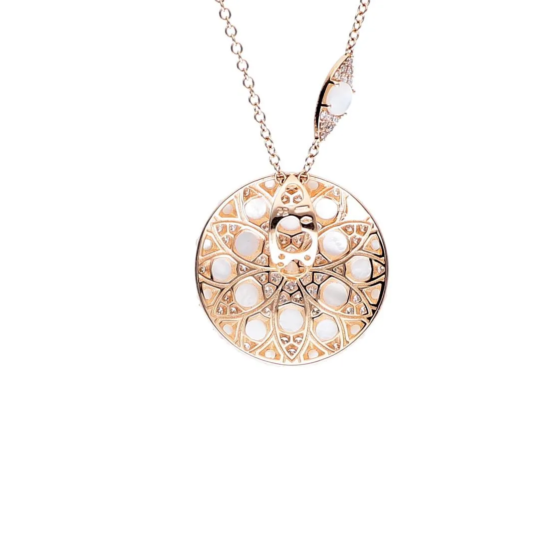 Collana collezione Mandala con diamanti e madreperla