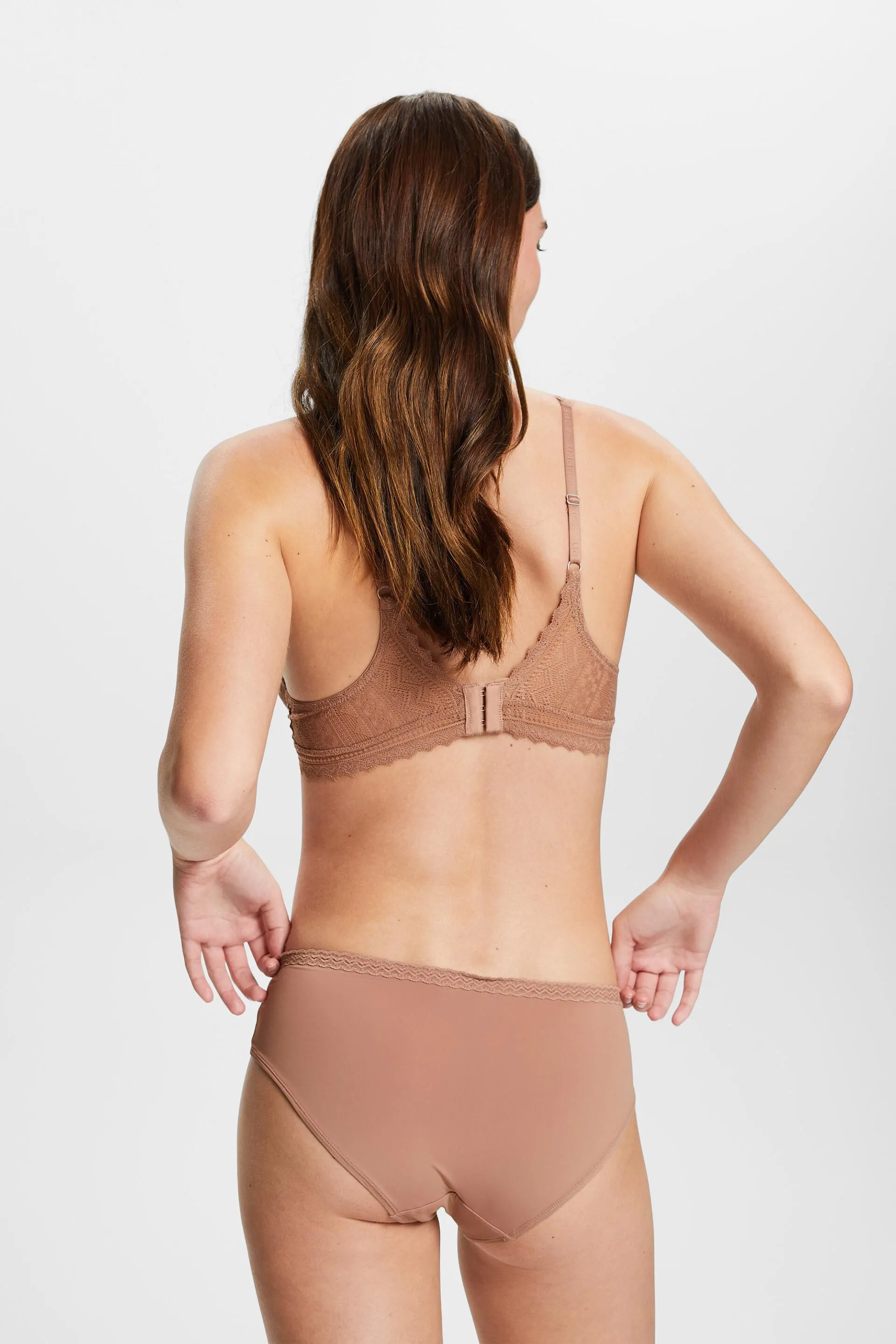 Culotte in microfibra a vita bassa con bordo in pizzo