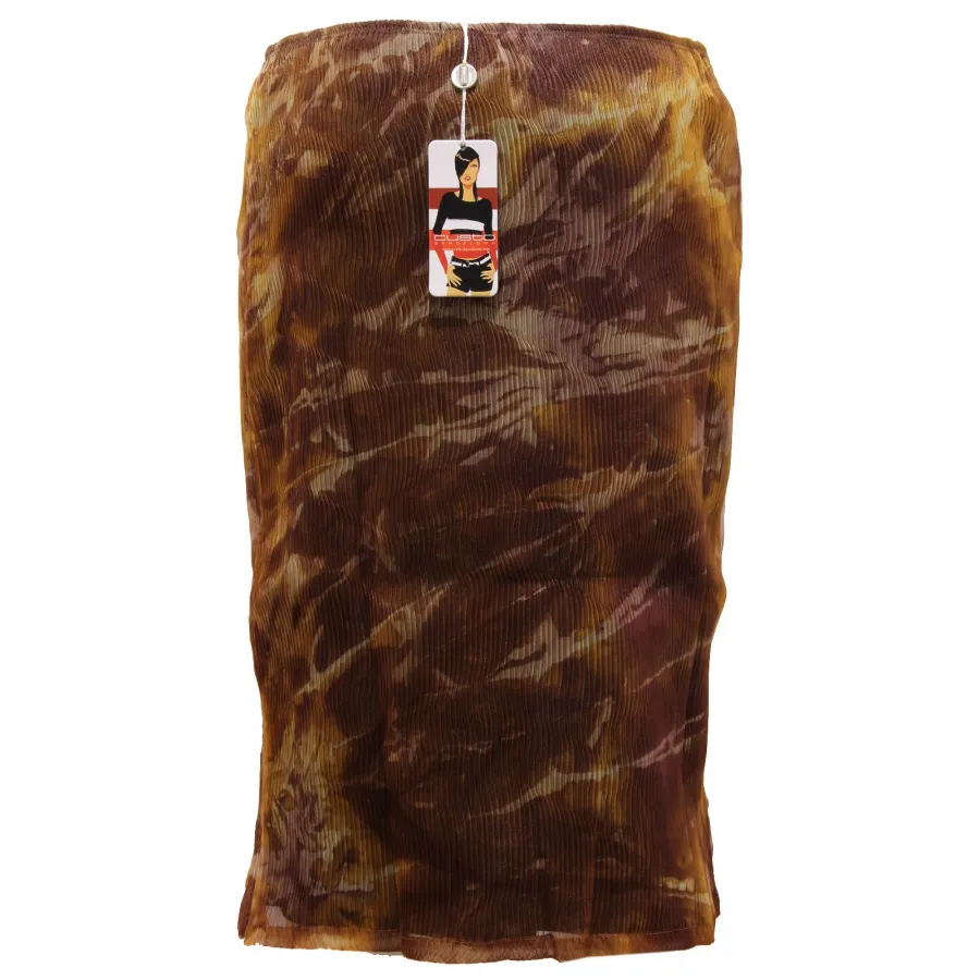 D6188 gonna donna CUSTO BARCELONA marrone brown skirt woman