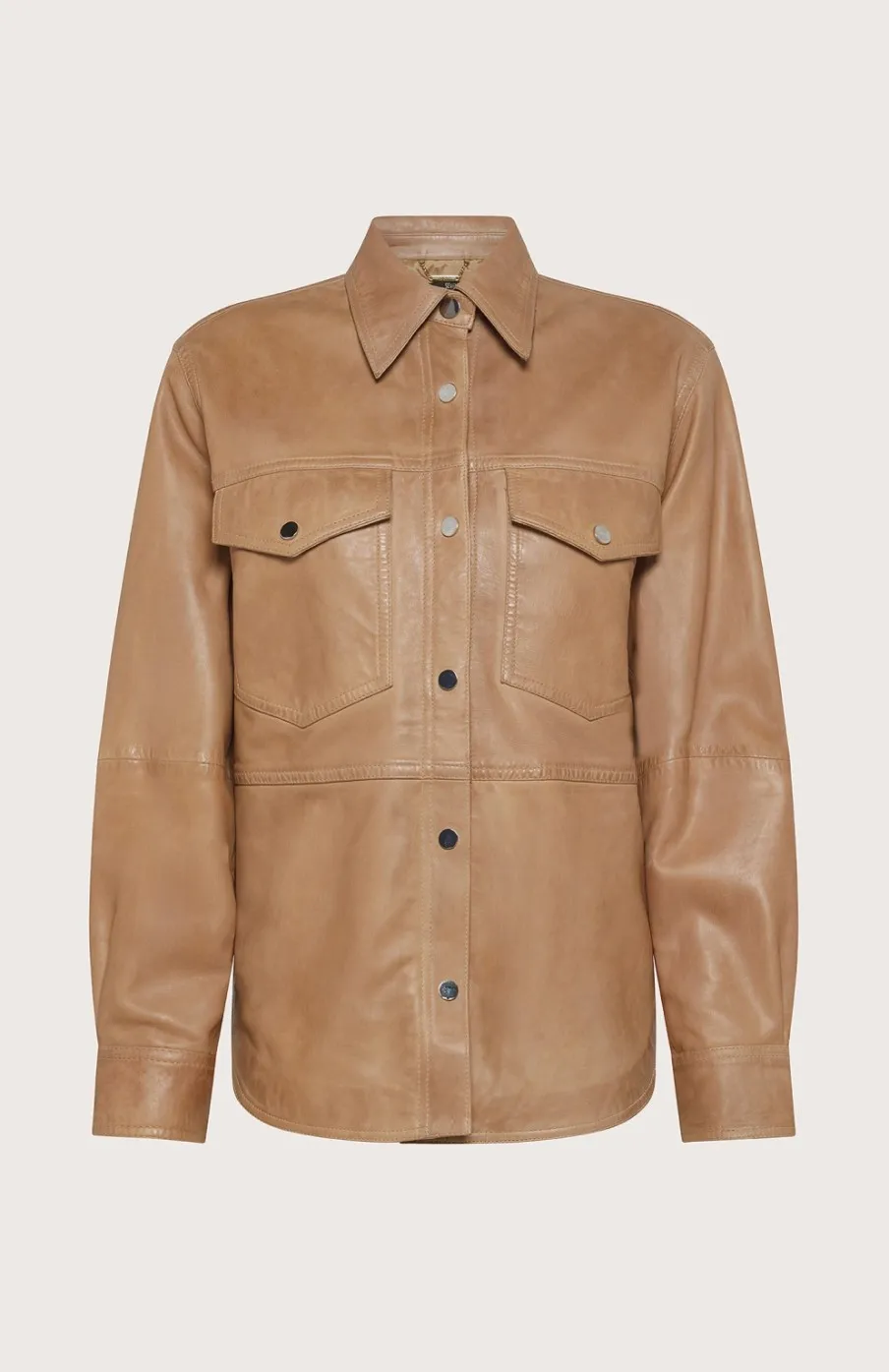 Donna Seventy Venezia  | Overshirt In Pelle Effetto Vintage