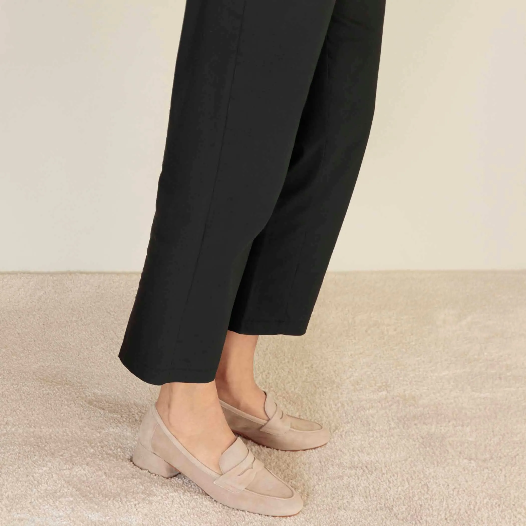 Décolleté classica da donna in pelle scamosciata colore rosa