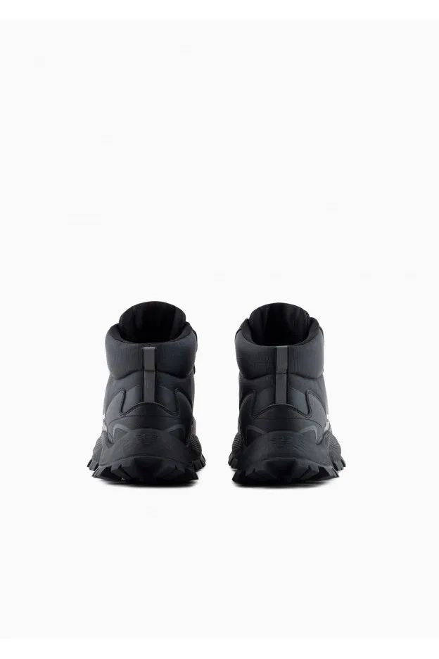 Emporio Armani Sneakers allacciatura trekking in nylon ripstop e mesh
