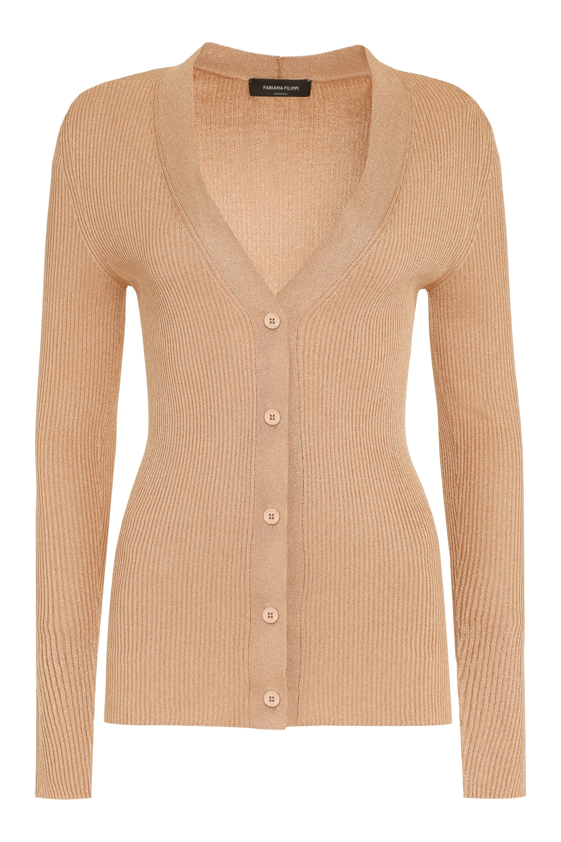 Fabiana Filippi Cardigan in maglia lurex
