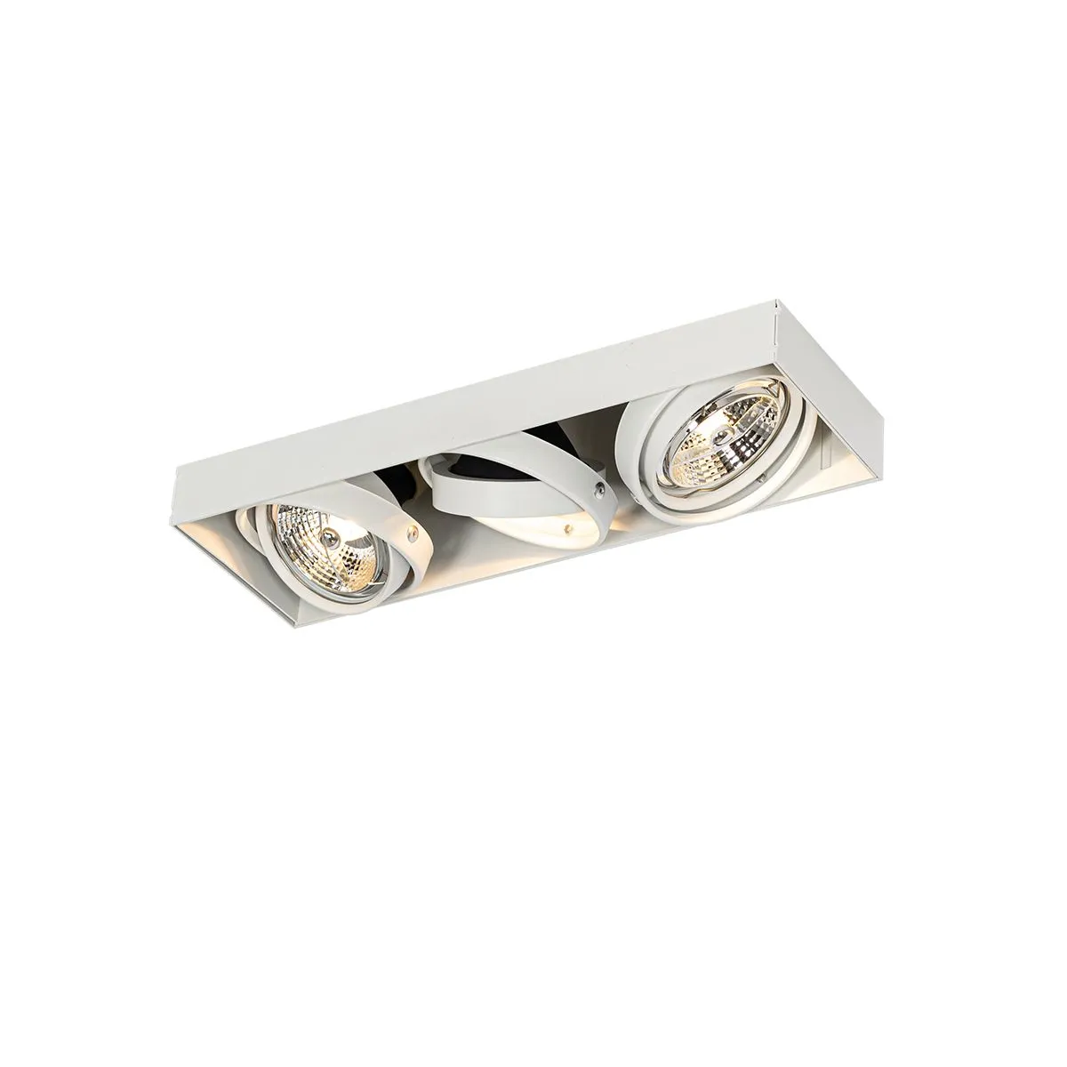 Faretto da incasso bianco GU10 AR70 trimless a 3 luci - Oneon