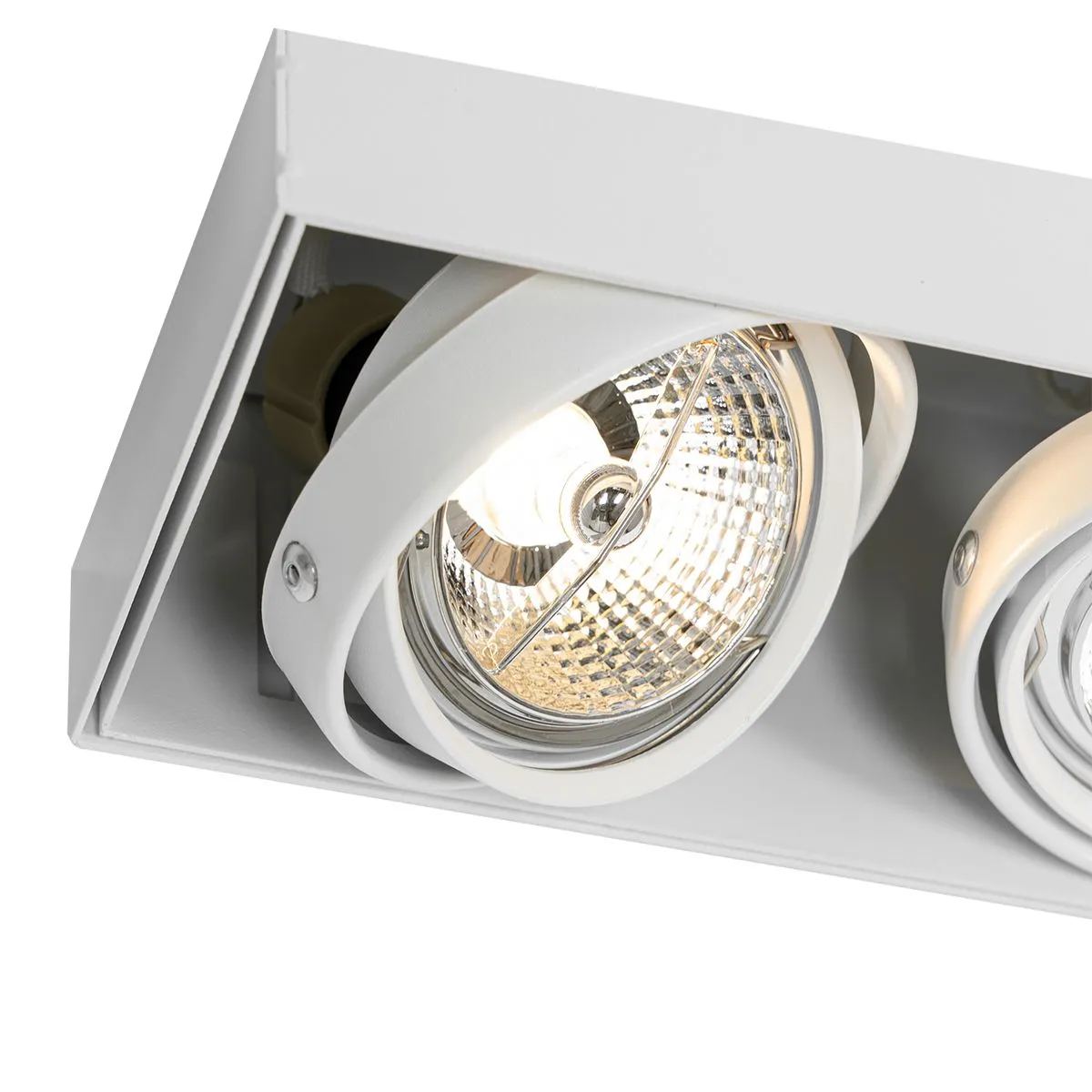 Faretto da incasso bianco GU10 AR70 trimless a 3 luci - Oneon