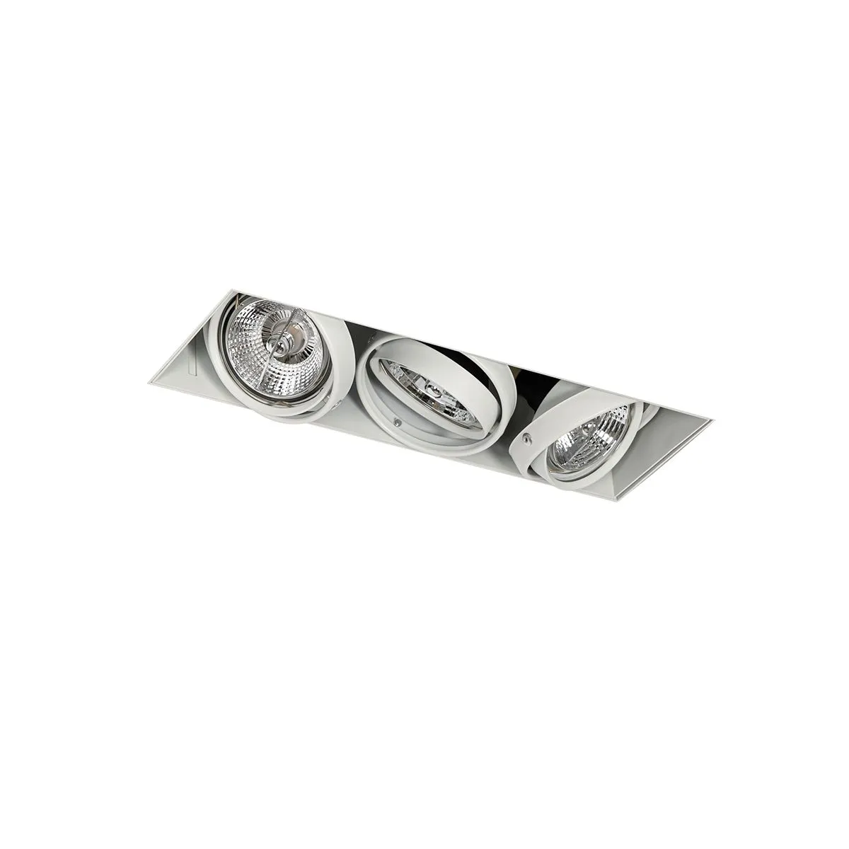Faretto da incasso bianco GU10 AR70 trimless a 3 luci - Oneon