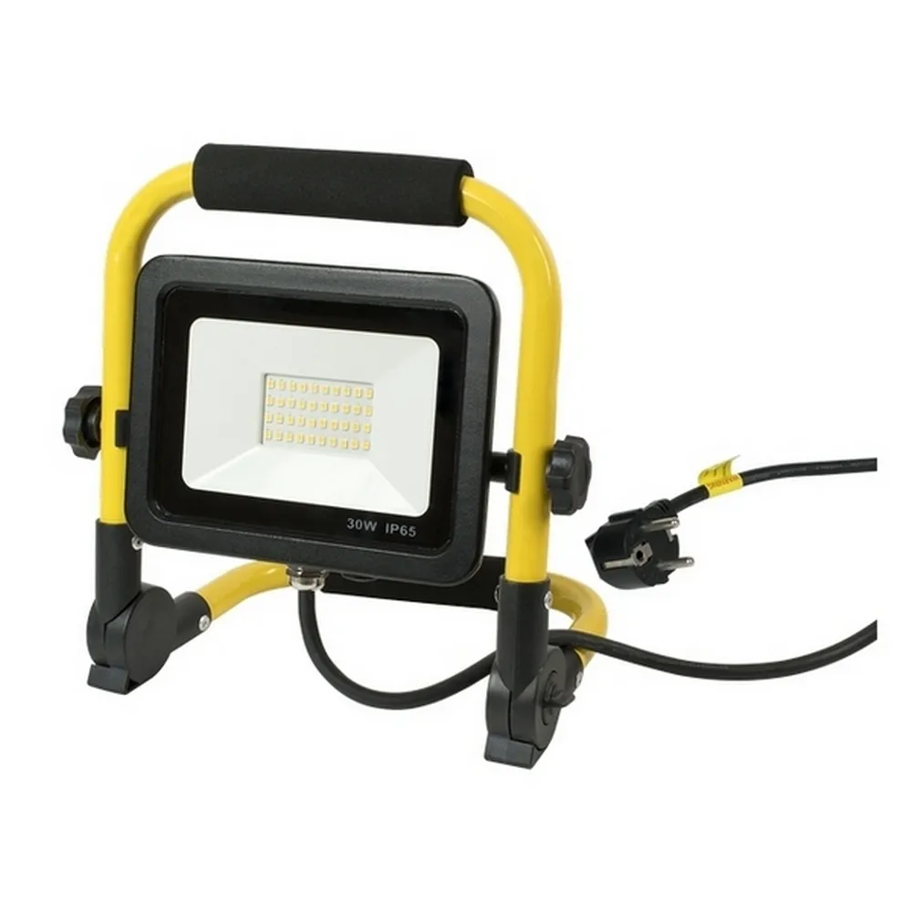 Faro Led da lavoro portatile 30W Nero e giallo IP65 Bianco neutro 4000K Novaline