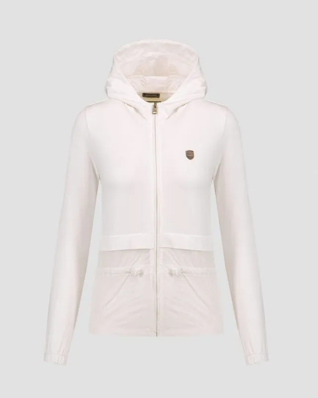 Felpa bianca con cappuccio da donna Aeronautica Militare