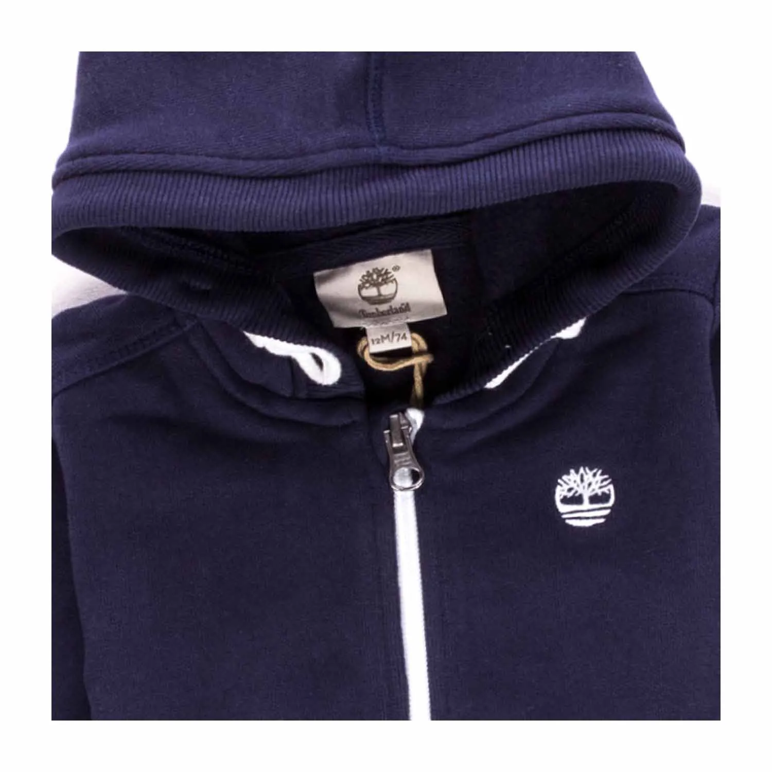 Felpa Blu Navy Con Zip Bimbo