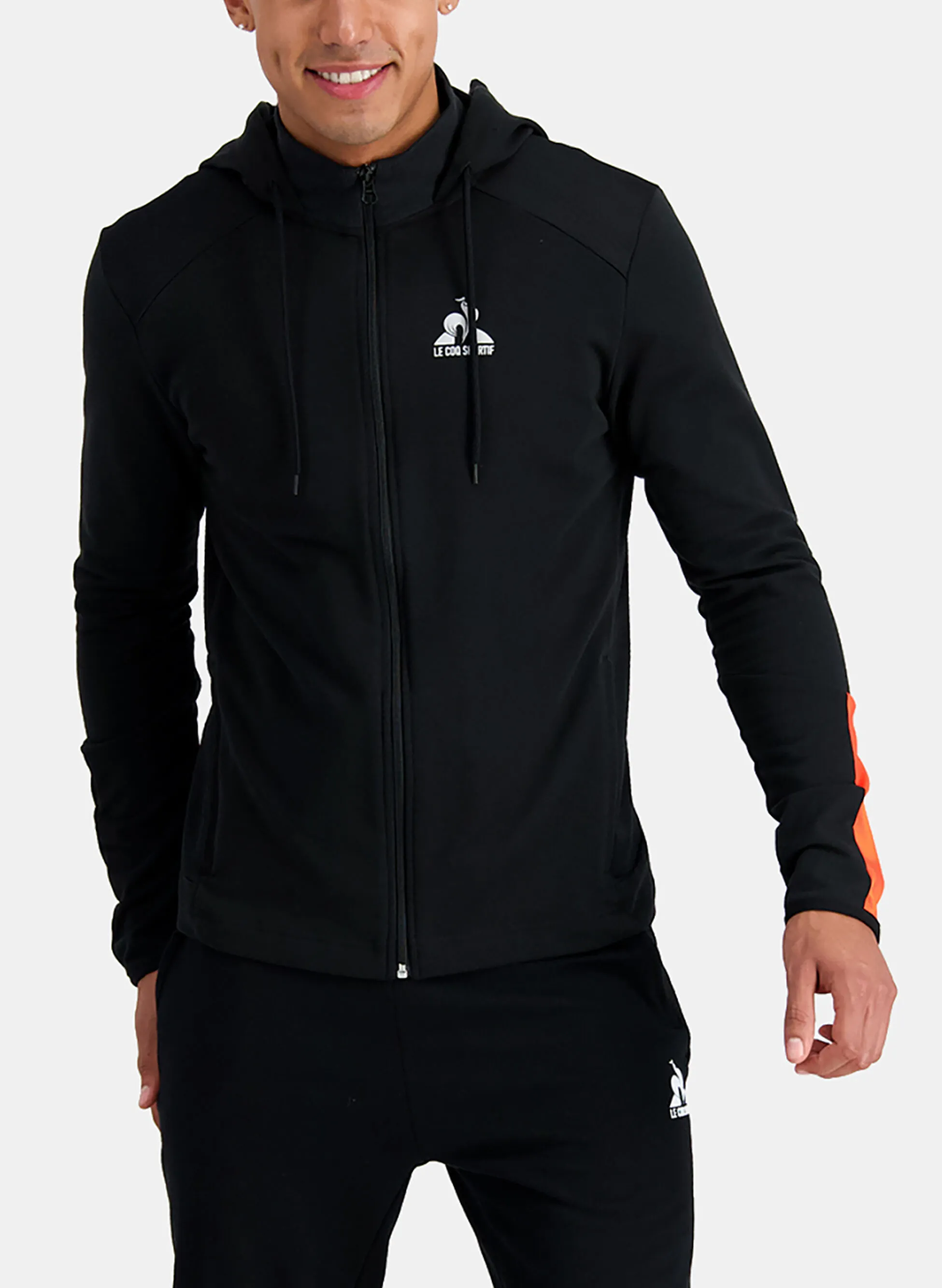 felpa full zip con cappuccio