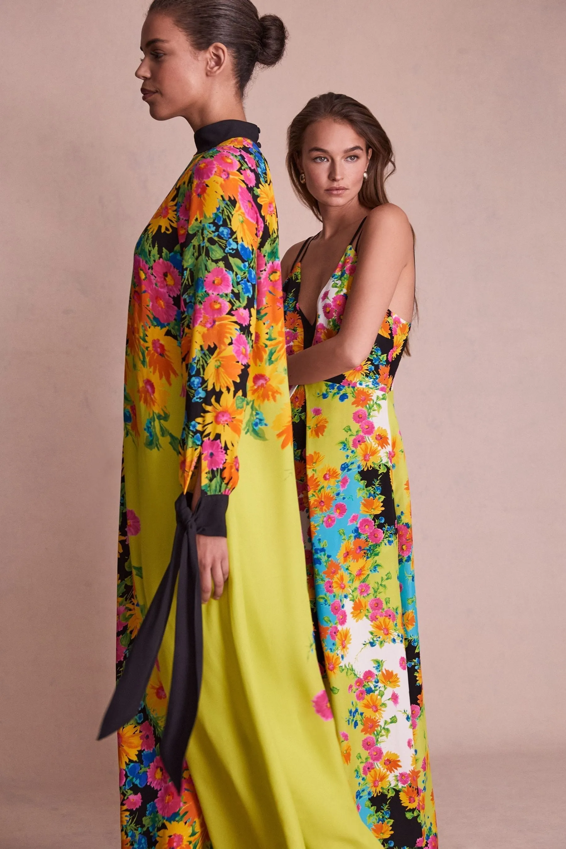 Florere - Abito maxi stampato con due spalline