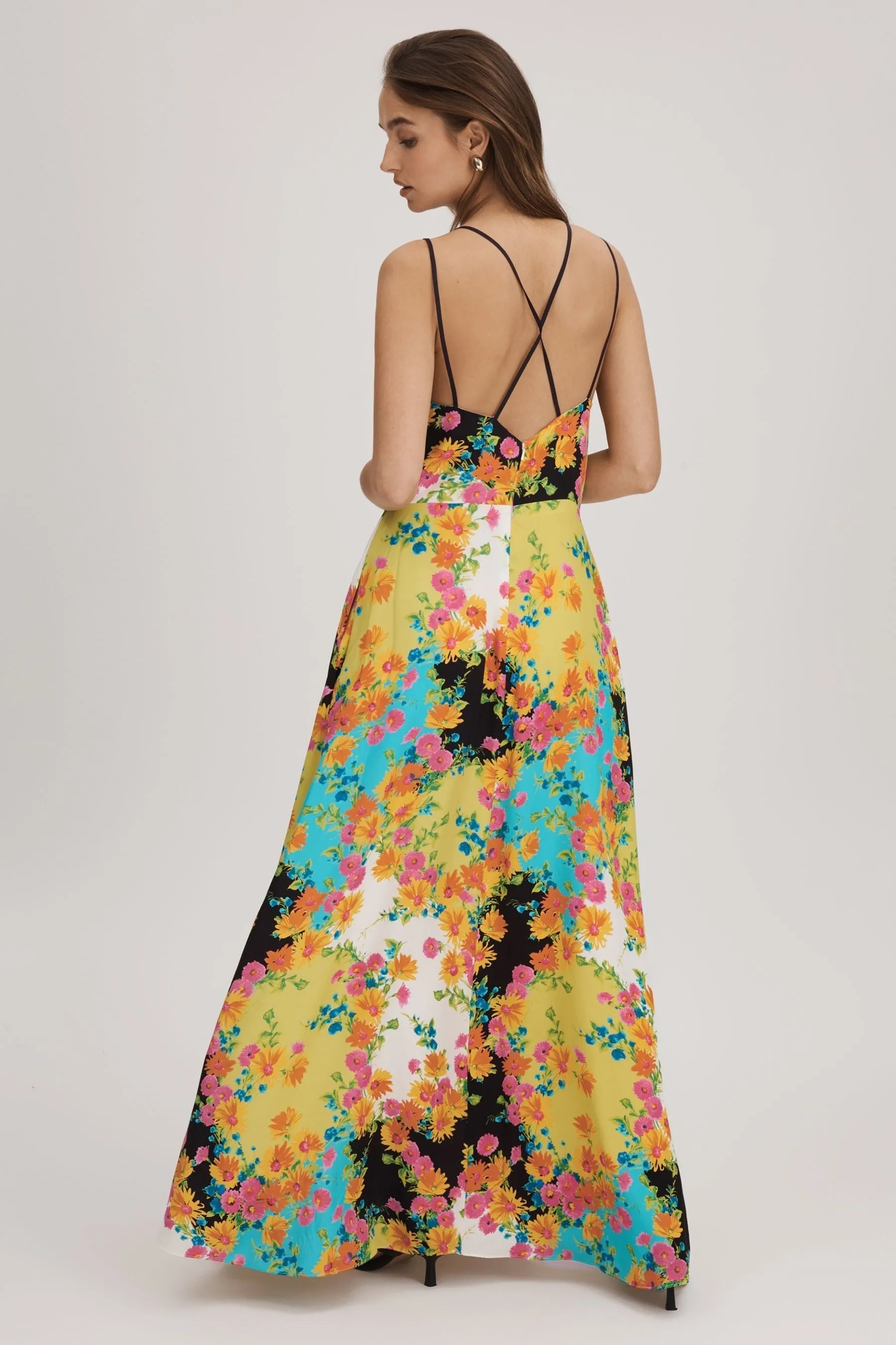 Florere - Abito maxi stampato con due spalline