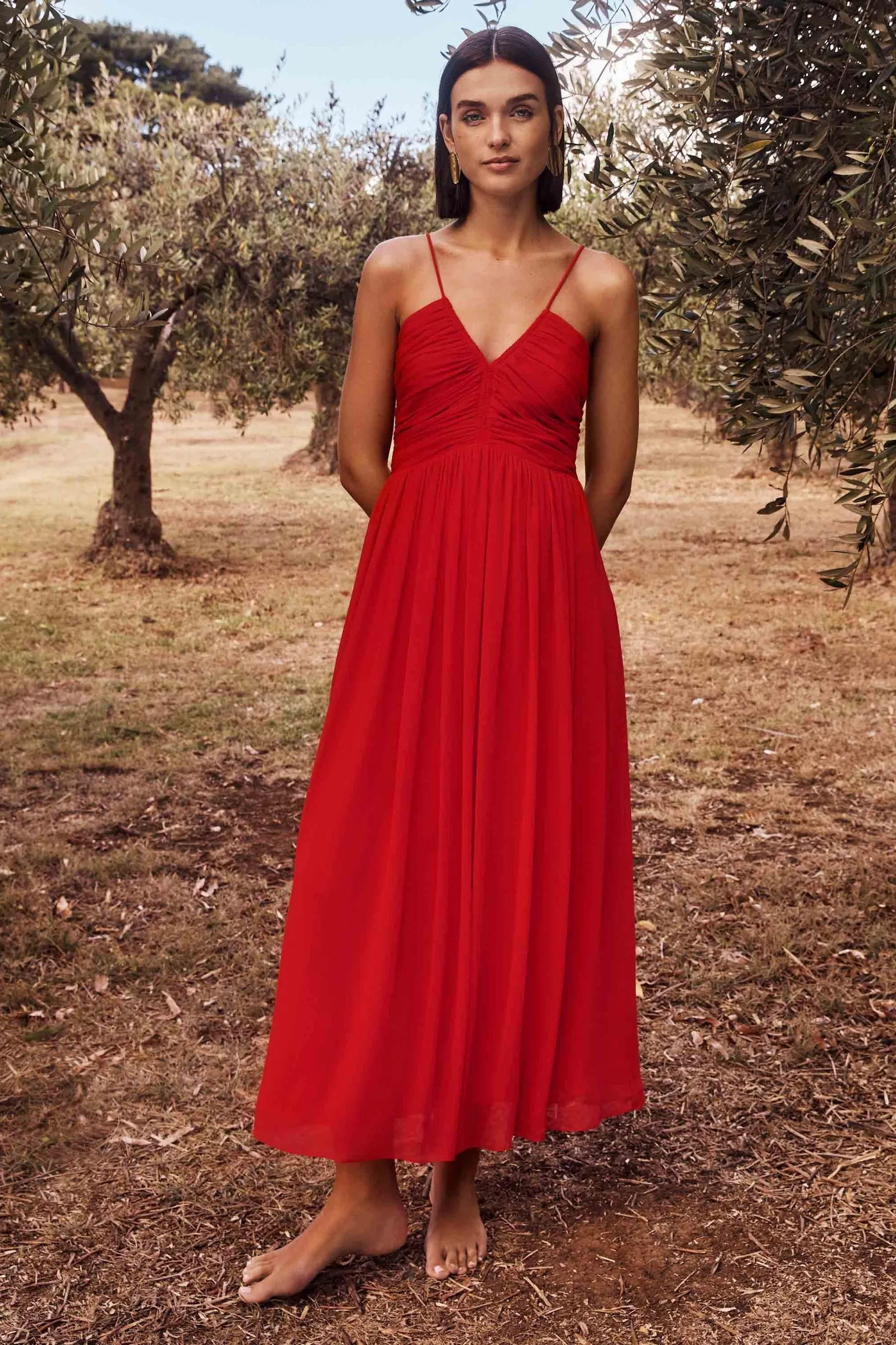 Forever New - Nakita - Abito maxi con corpino arricciato
