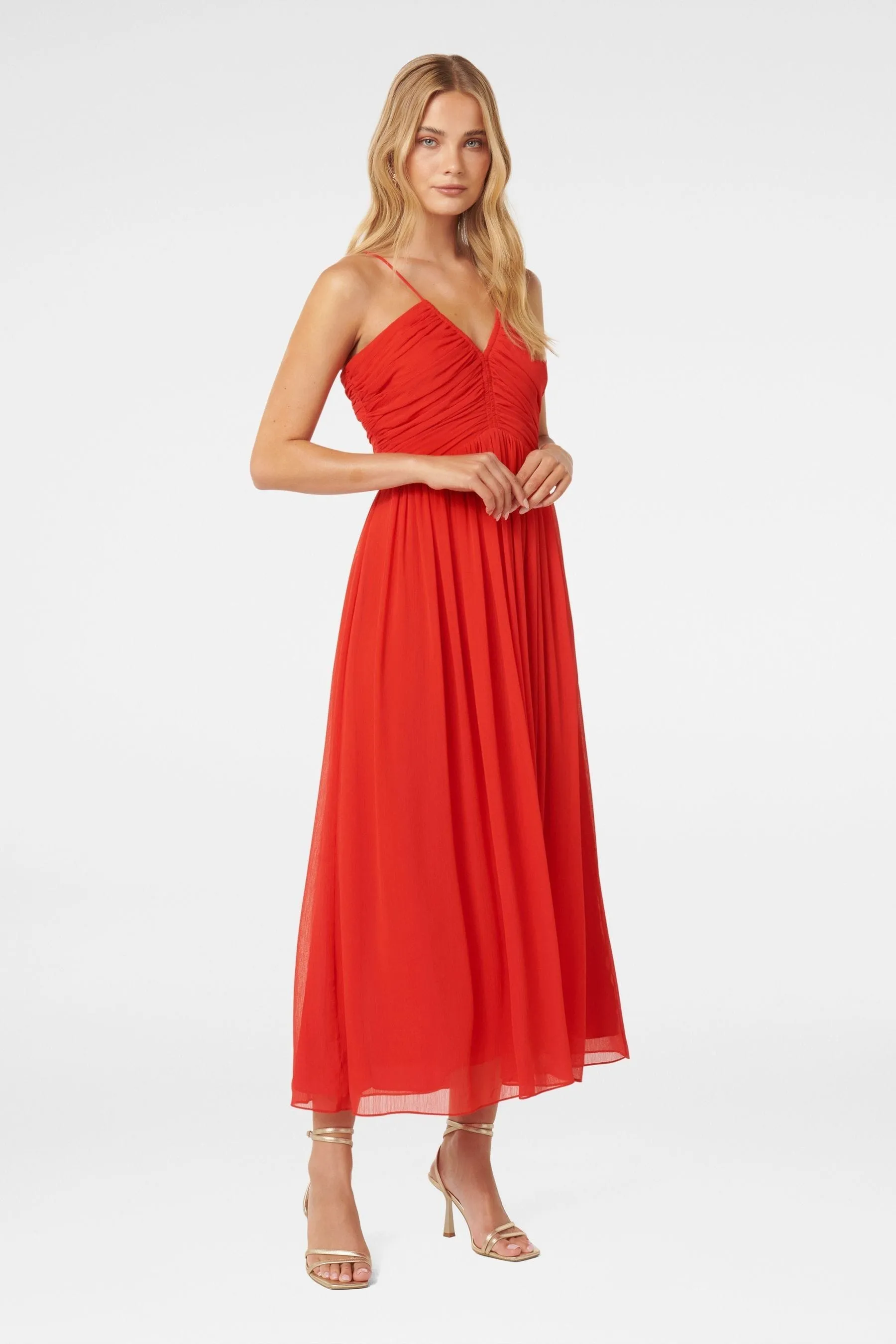 Forever New - Nakita - Abito maxi con corpino arricciato