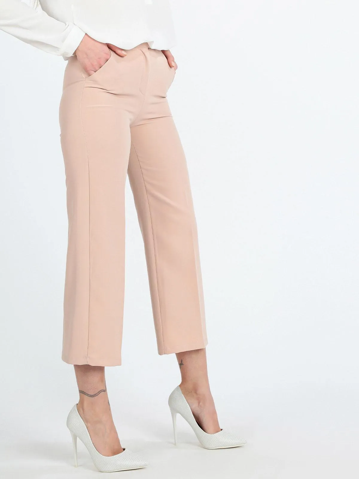 Frenetika Pantalon culotte de couleur unie pour femme