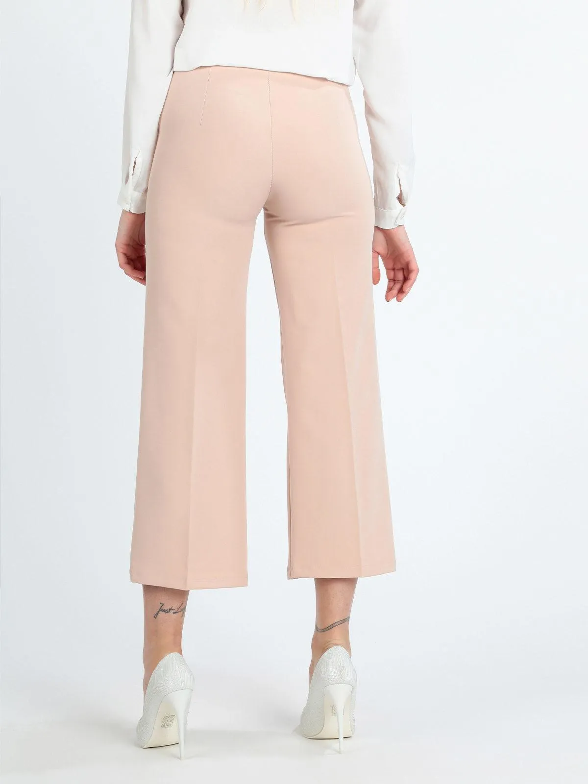 Frenetika Pantalon culotte de couleur unie pour femme