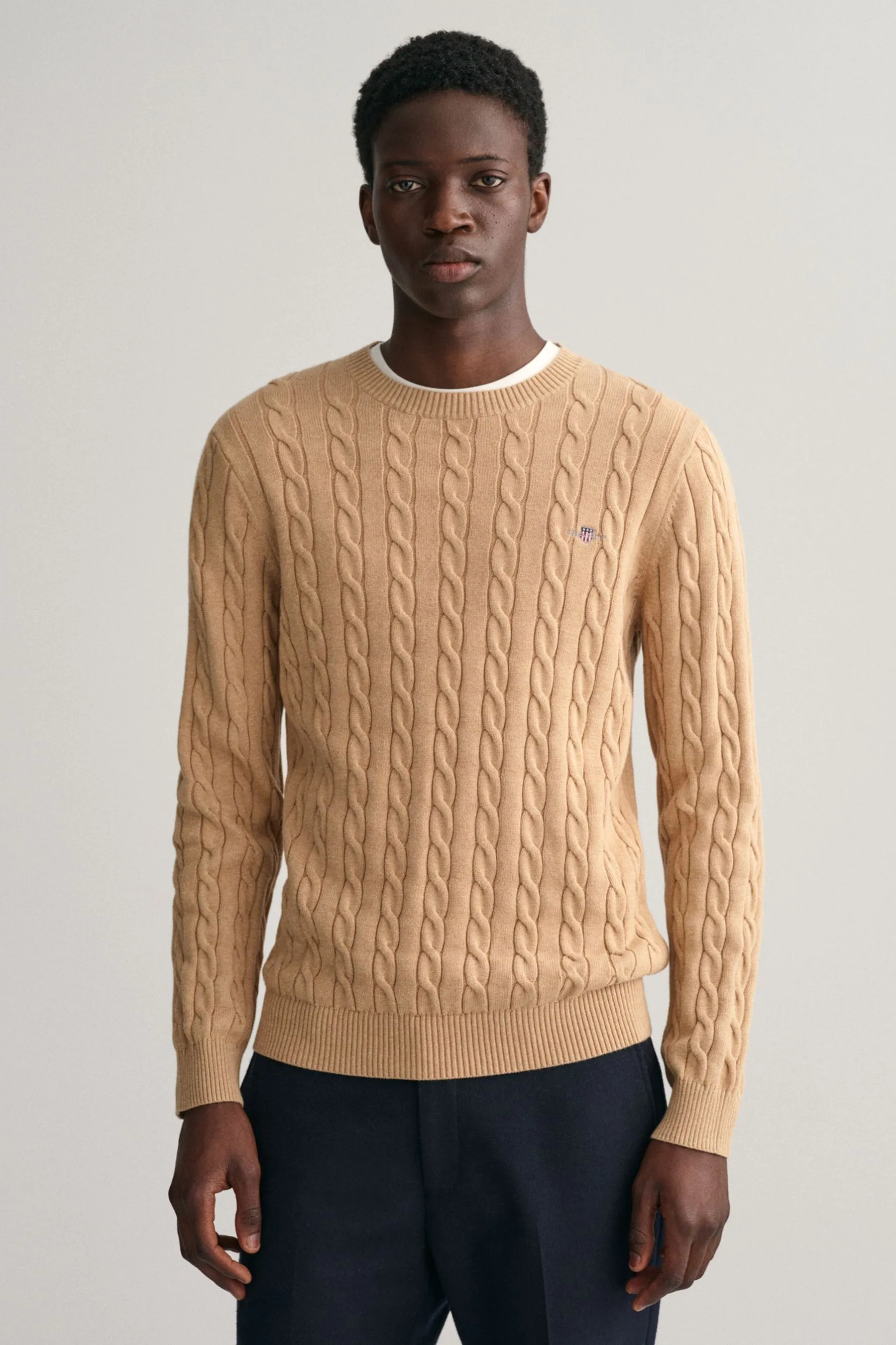 GANT 100% Cotton Cable Crew Neck Jumper    