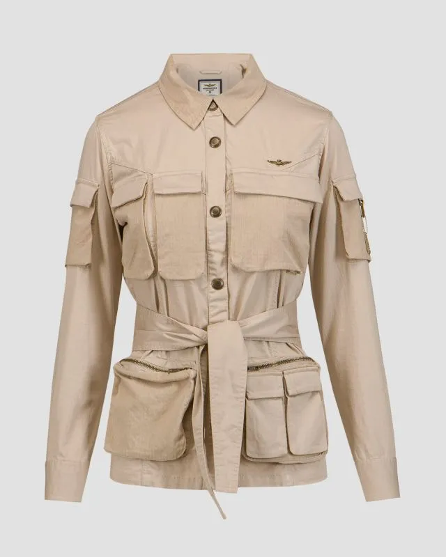 Giacca beige da donna Aeronautica Militare