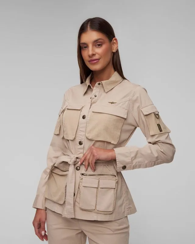 Giacca beige da donna Aeronautica Militare