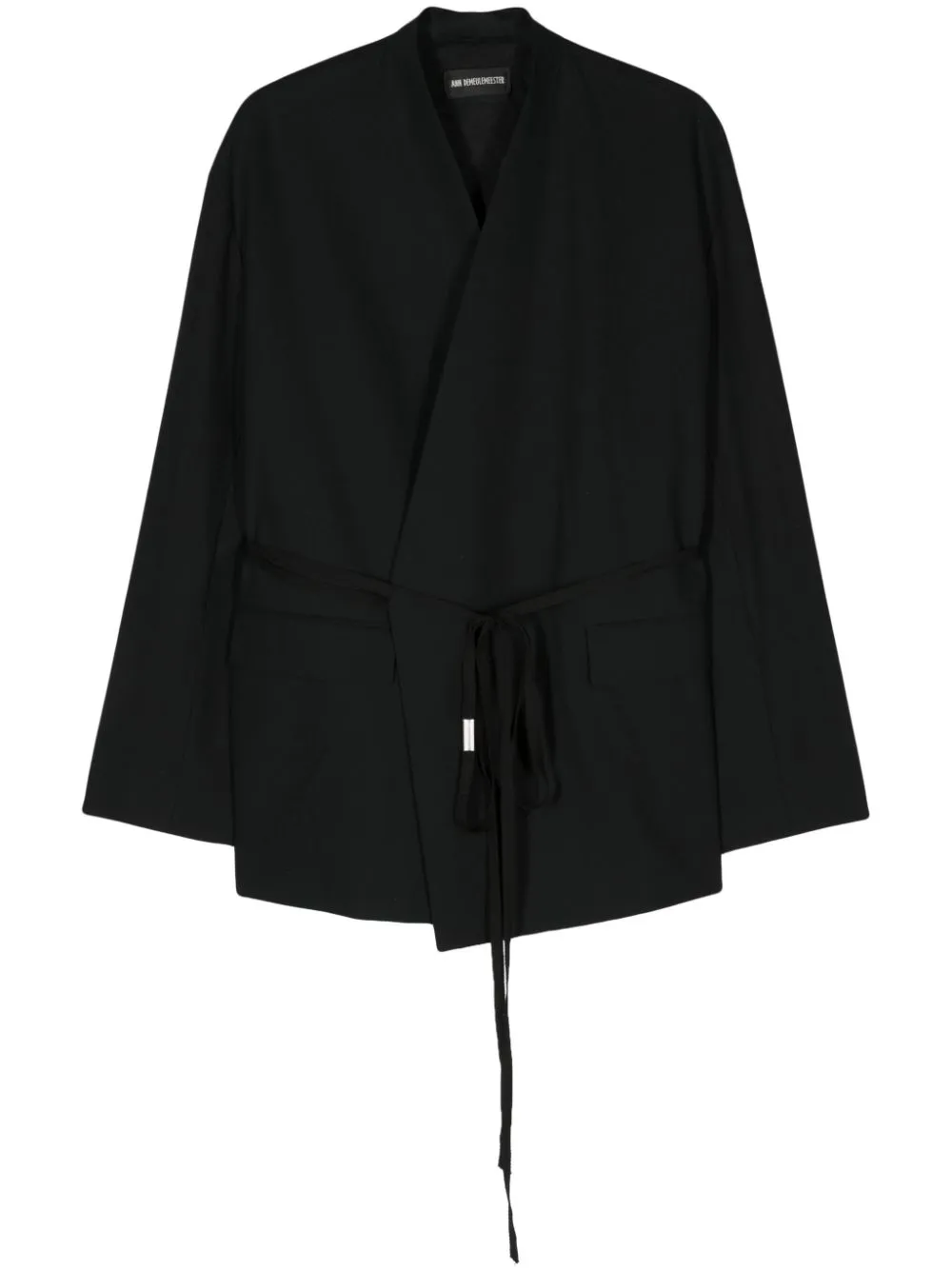 Giacca con scollo a V in nero - uomo