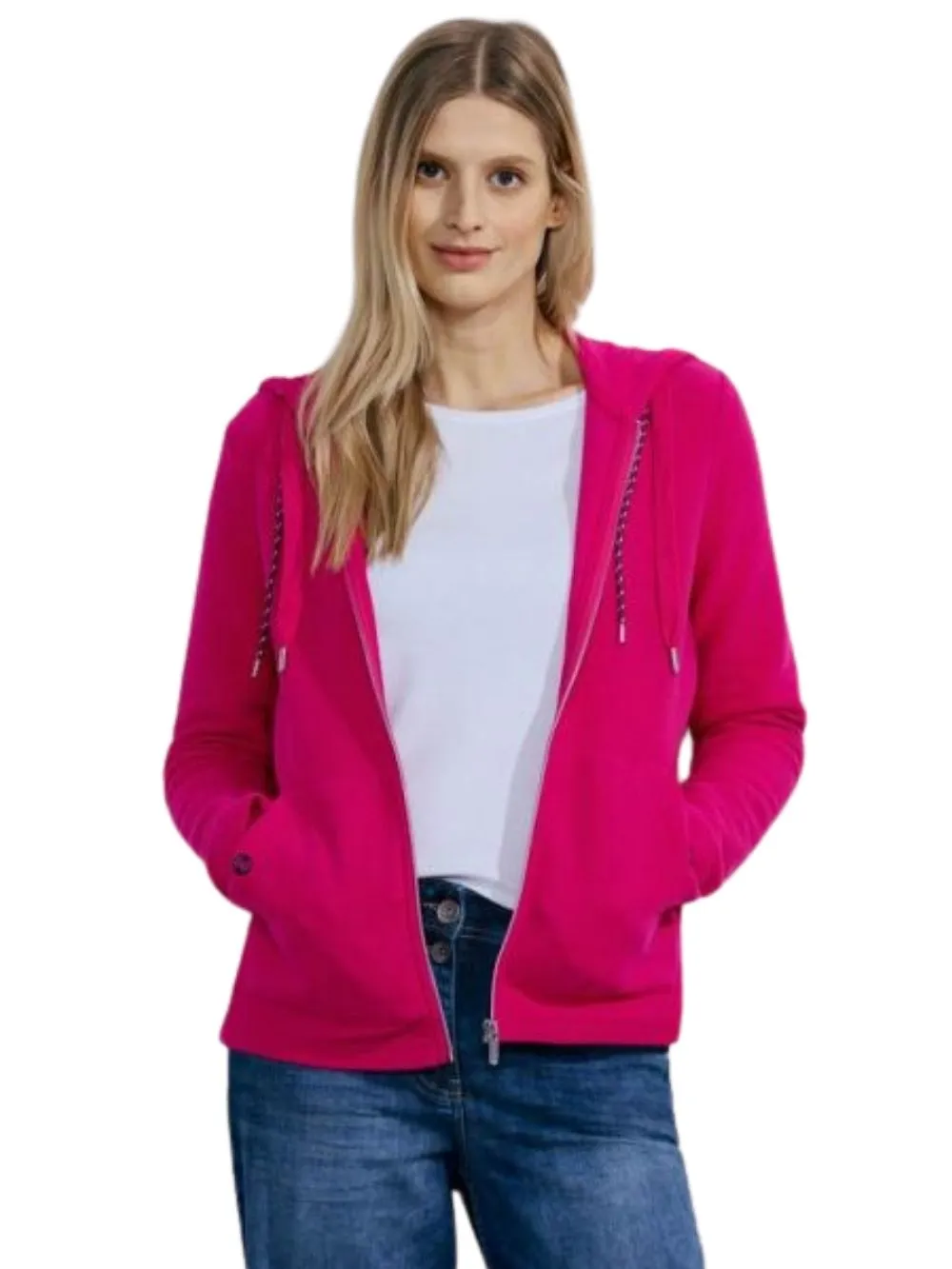Giacca Donna con cappuccio fucsia