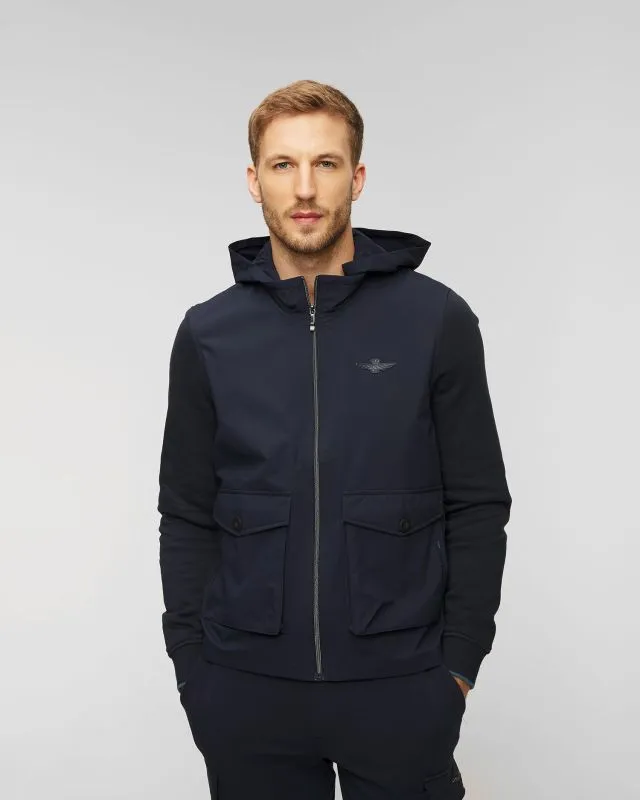 Giacca ibrida blu scuro da uomo Aeronautica Militare