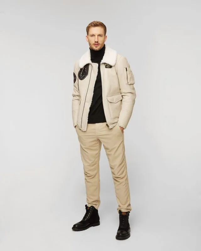Giacca in pelle da uomo Aeronautica Militare