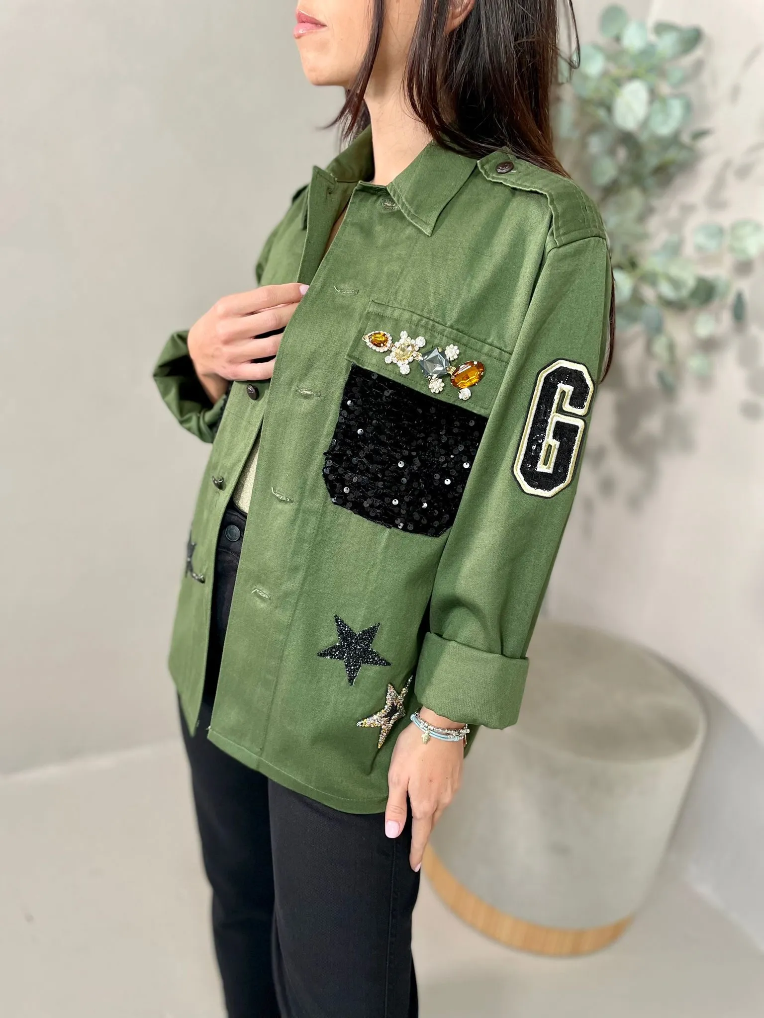 Giacca Militare Vintage Star Oro