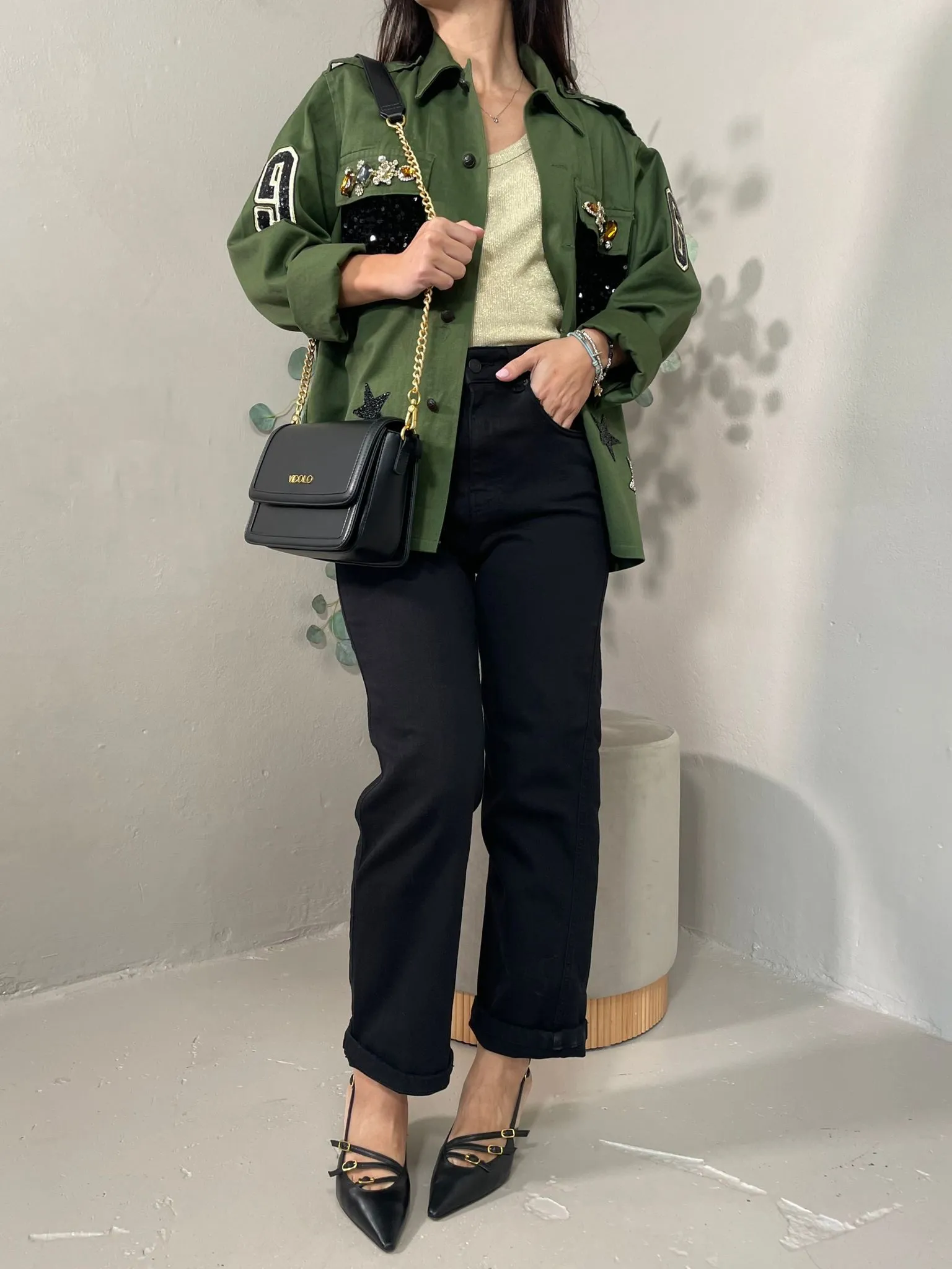 Giacca Militare Vintage Star Oro